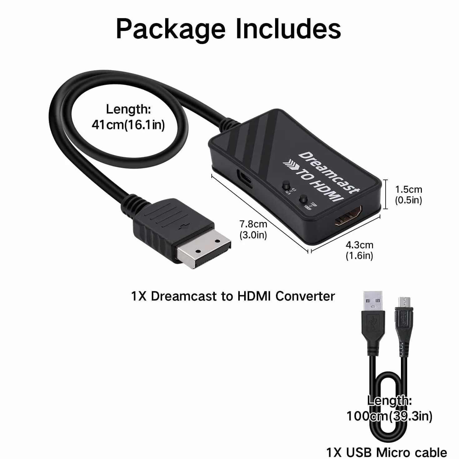 Mcbazel Adapter Sega Dreamcast na HDMI konwerter kabel HD do konsoli