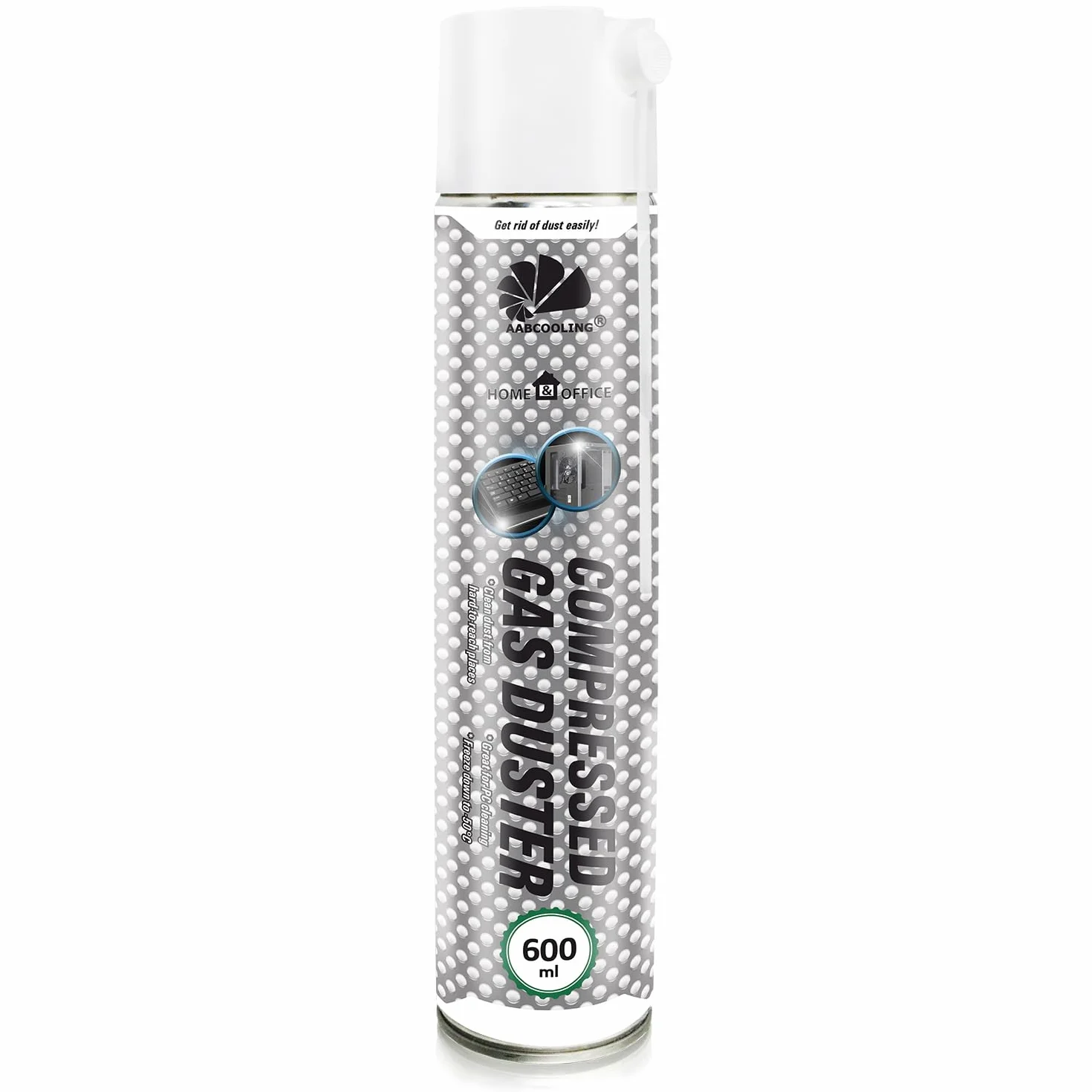 AABCOOLING Home&Office 600ml Compressed Air Duster – Sprężone Powietrze, Spray do Czyszczenia Komputera, Klawiatury, Wyposażenia komputerowego, Laptopa, PC, Puszka, Sprzęt Biurowy, K1