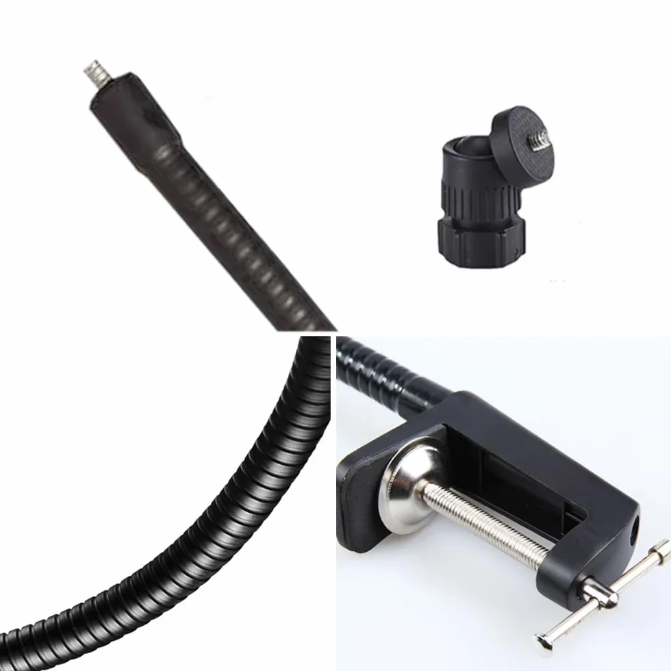 Etucro Stojak do kamery internetowej 27" Regulowany uchwyt typu łabądź na biurko do mocowania kamery dla kamer internetowych Logitech C925e, C922, C930, C920, C615 i innych (gwint 1/4")