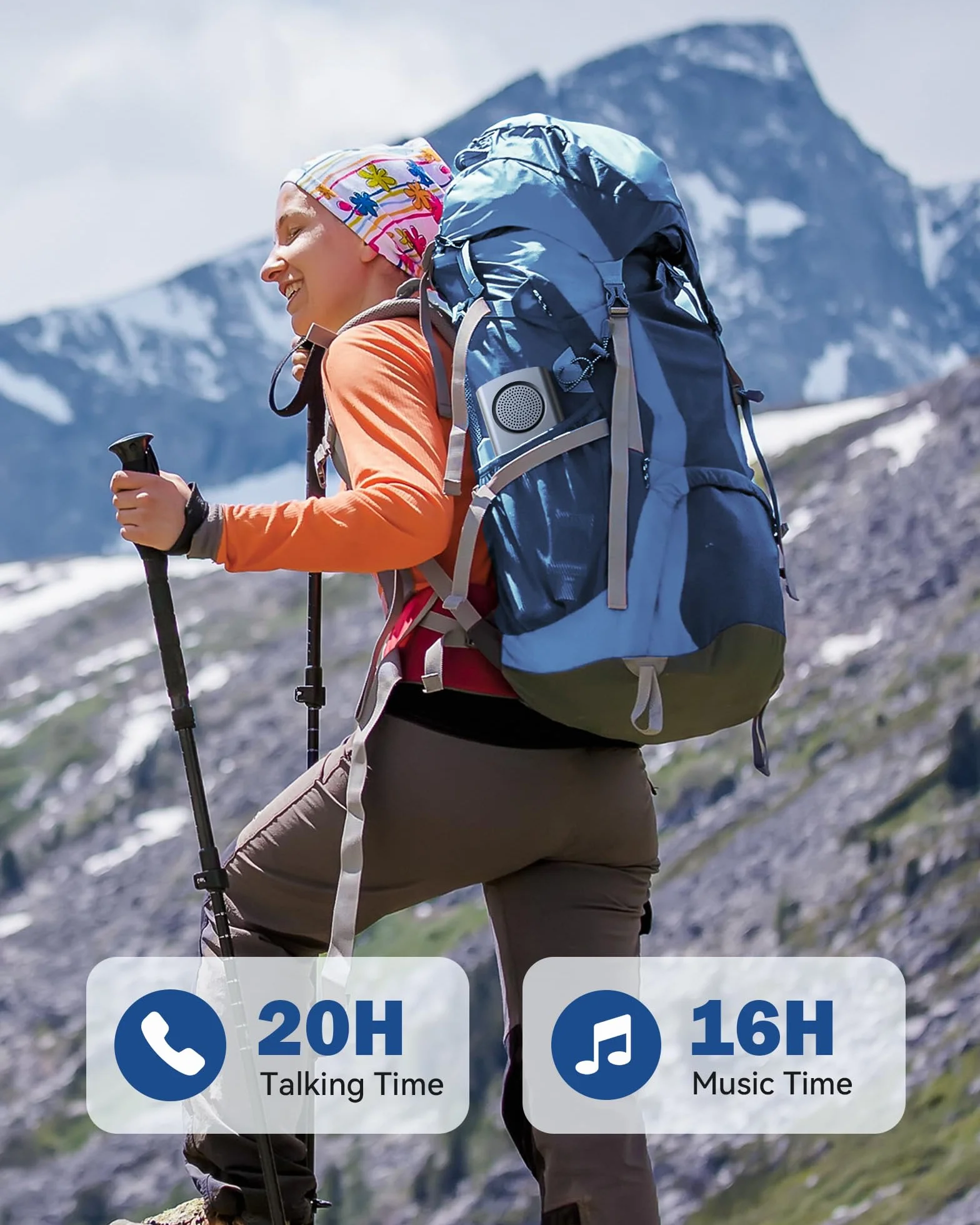 AGPTEK Zestaw głośnomówiący do samochodu, Bluetooth 5.3, zestaw głośnomówiący do GPS, wbudowany mikrofon, głośnik, muzyka, slot na karty TF, automatyczne ponowne łączenie, dla Siri i Google Assistant