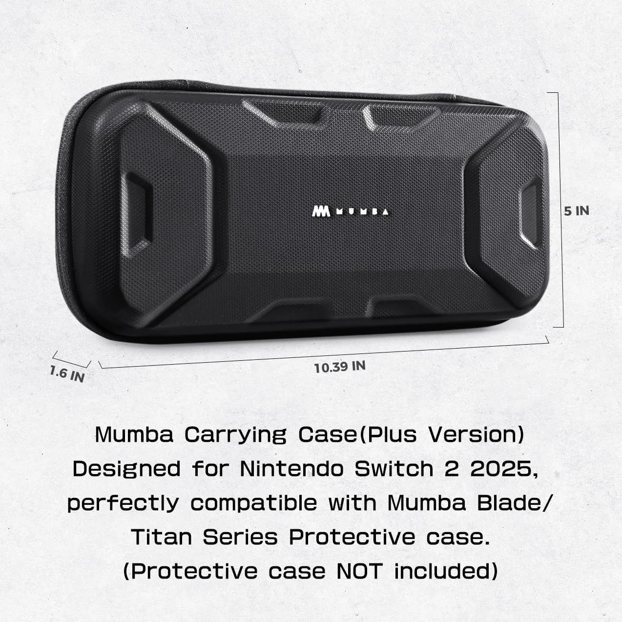 Mumba Carrying Case for Nintendo Switch 2 2025, Plus Version Portable Protective Travel Handbag Pouch Large Capacity Black