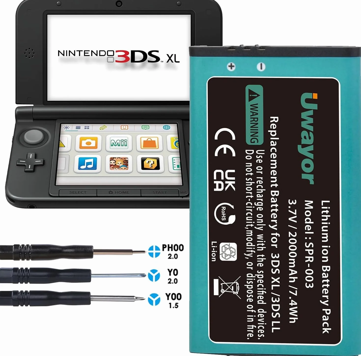 3DS XL akumulator wielokrotnego ładowania SPR-003 2000 mAh akumulator litowo-jonowy do Nintendo 3DS XL New 3DS XL 3DS LL Gamepad Joypad