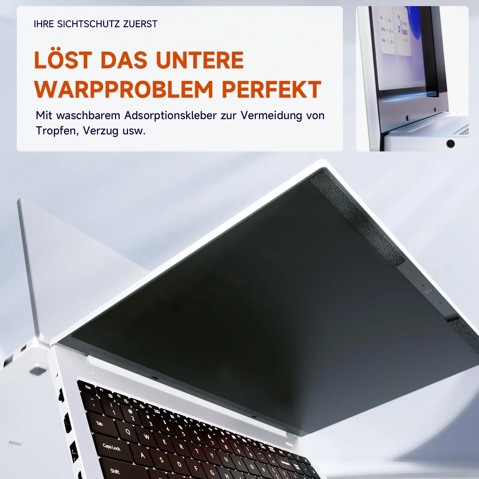 Mamol Magnetyczna ochrona prywatności do laptopa 14" 16:9, zdejmowana folia maskująca, ochrona przed niebieskim światłem, ochrona przed oślepieniem, folia ochronna na wyświetlacz do Lenovo / HP / Dell