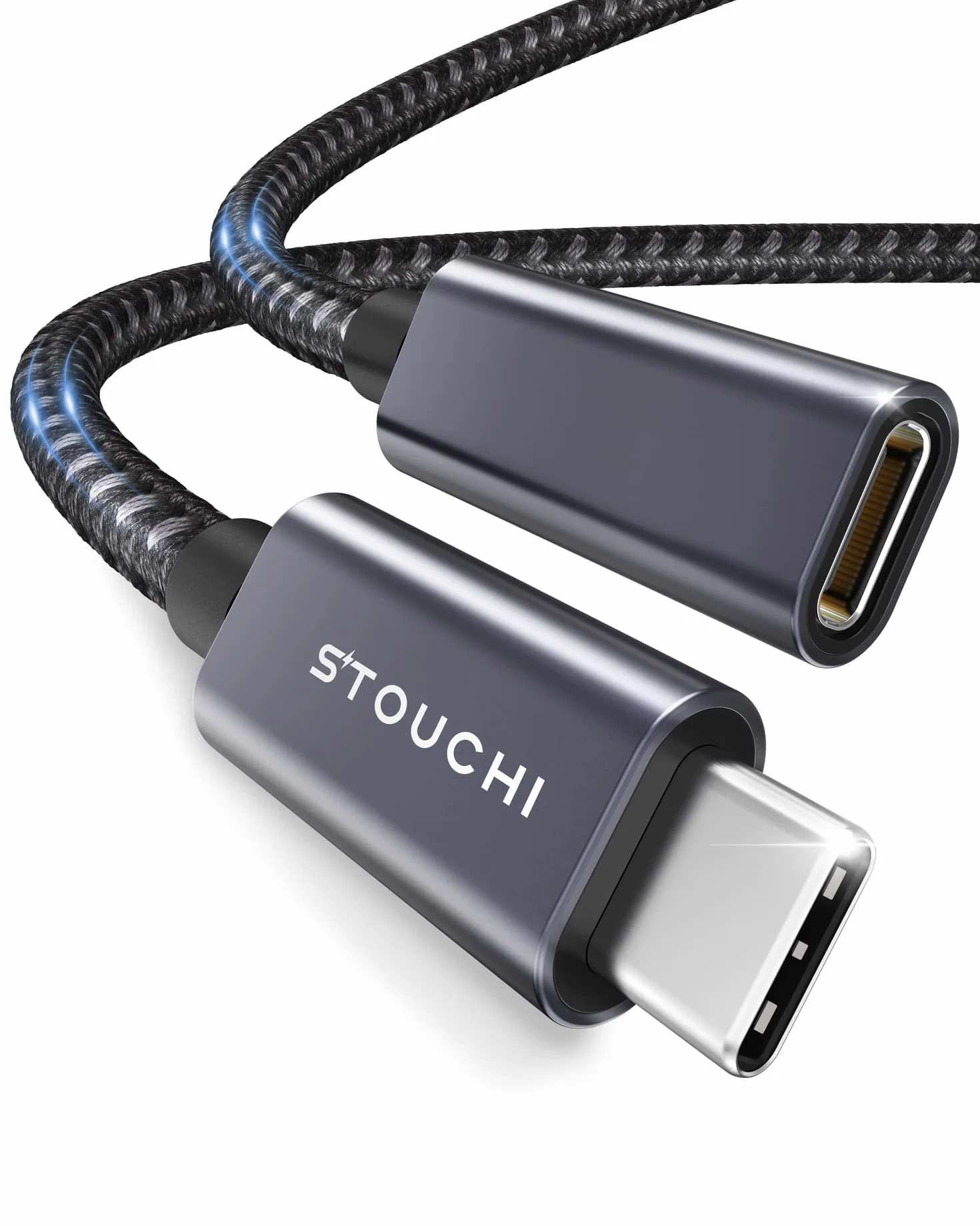 Stouchi przedłużacz USB C 6 FT 1,84 M męski na żeński kabel do szybkiego ładowania transmisji danych audio kompatybilny z przełącznikiem Thunderbolt 3 Mac Book Pro Google Pixel 5 2 XL 3