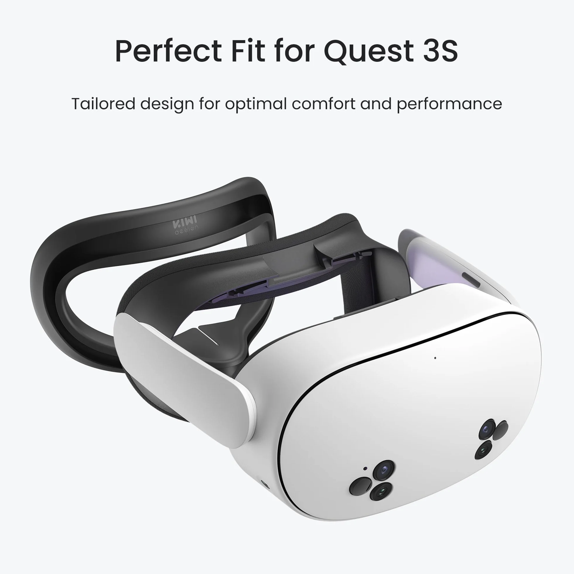 KIWI design F4 Silikonowa osłona twarzy kompatybilna z Meta Quest 3S, wykonana dla Meta Certified
