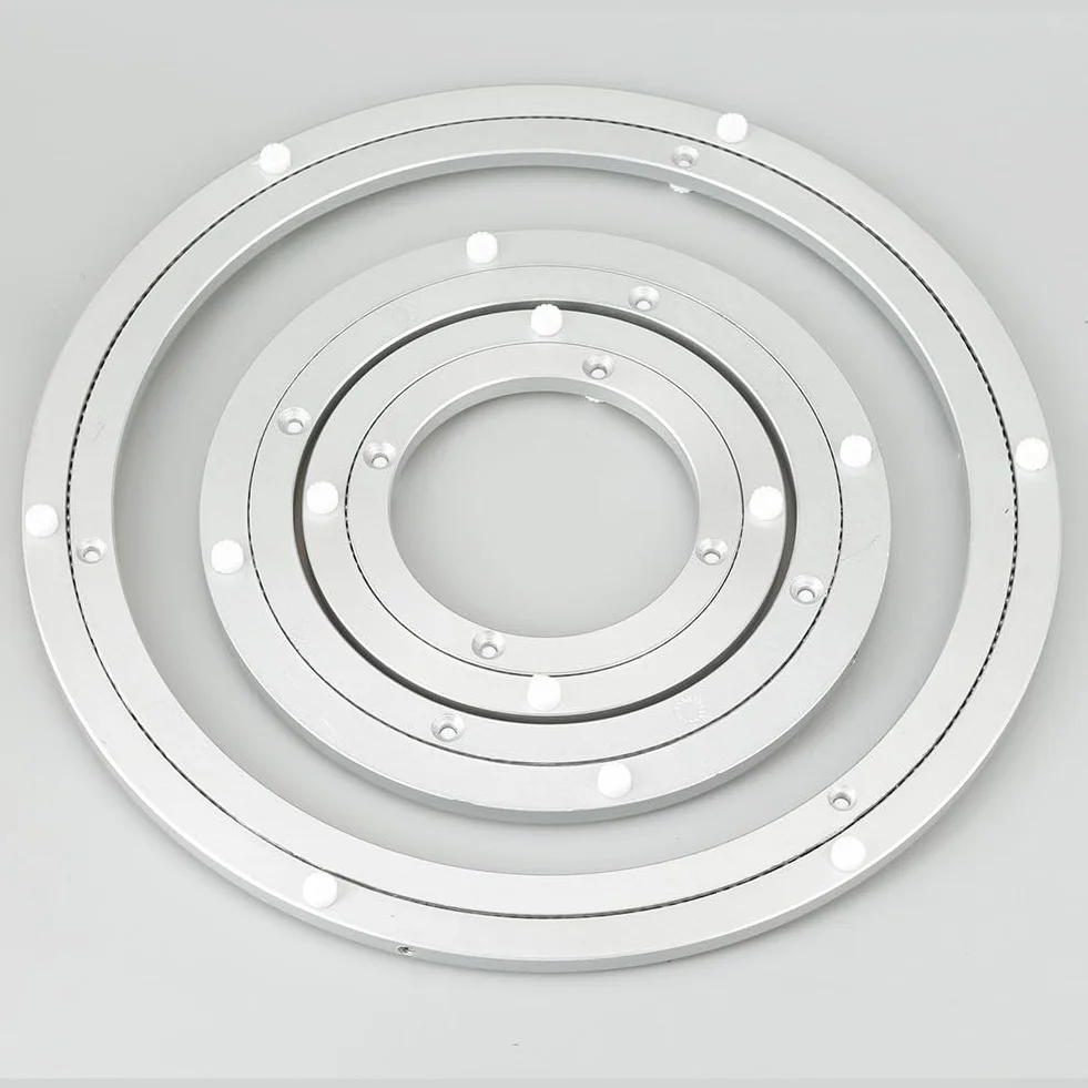 Przyjazna dla majsterkowiczów podstawa Lazy Susan, obrotowy stół obrotowy ze stopu aluminium do kreatywnego użytku (25 cm)