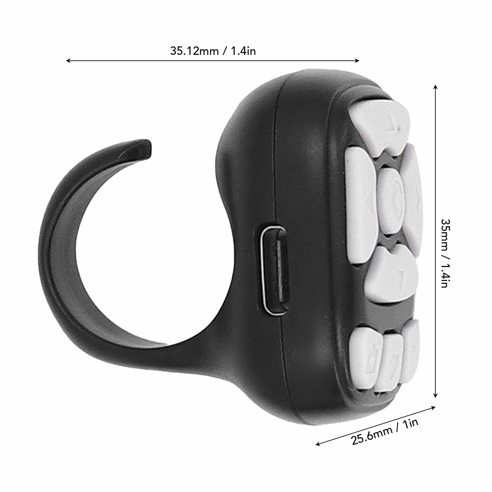Remote Control Page Turner, Scrolling Ring for TIKTok, Bezprzewodowa Kamera Zdalna Migawka, Przewijane Pierścienie Aparat Zdalny Pilot do Telefonów Tablet (Topiky6g5ncb4k9x-11)