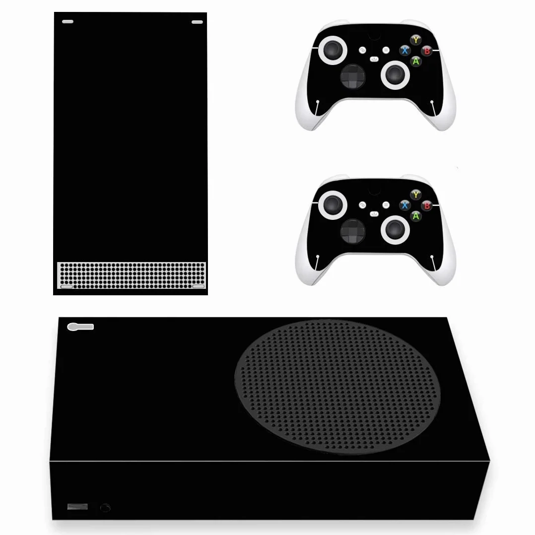 PlayVital Sticker Skins Kalkomania do Xbox Series S Naklejka Skóry,Pełny Zestaw Ochronne Naklejki Winylowa do Xbox Series S Kontroler&Konsola-Czarny