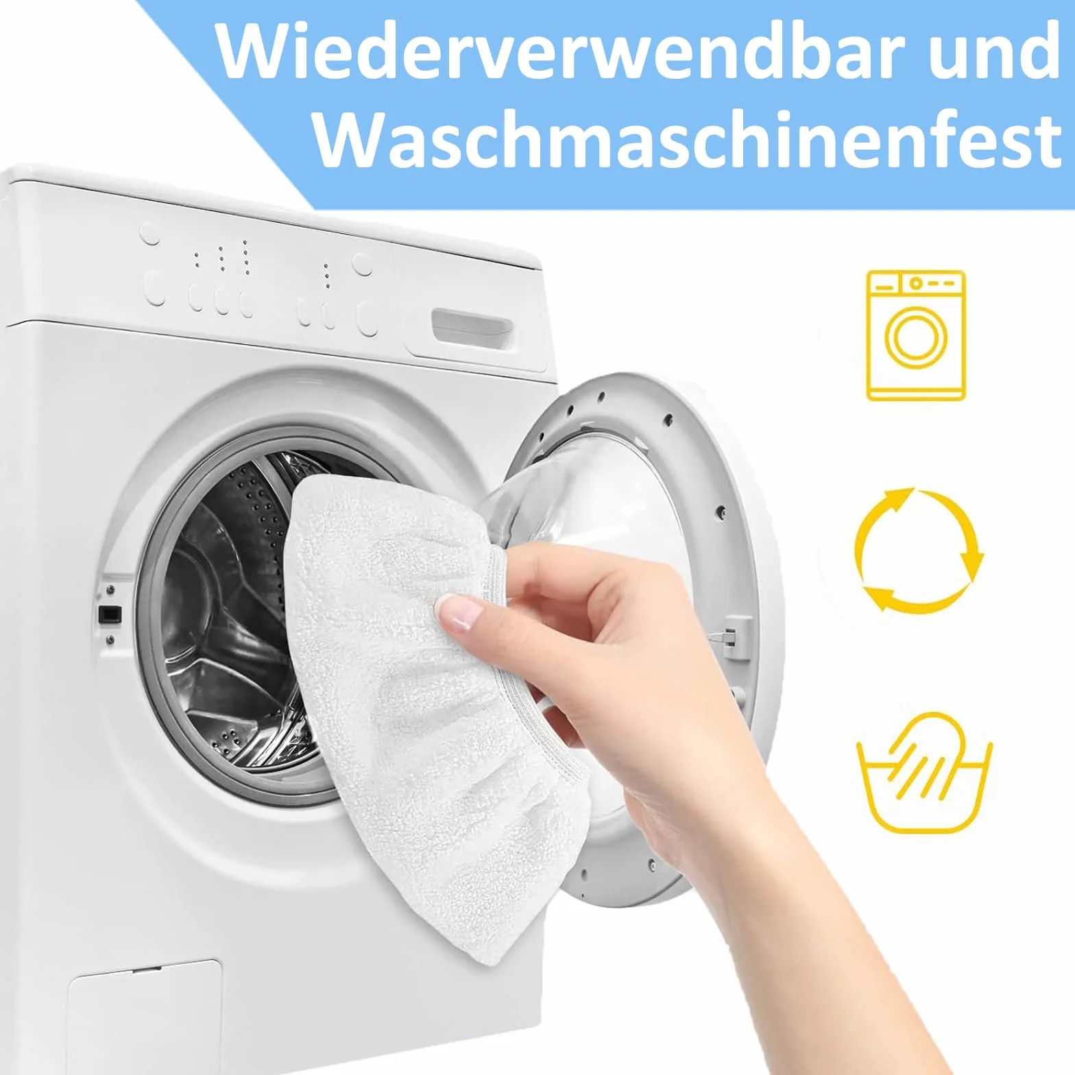 Zestaw ściereczek z mikrofibry, 12 sztuk ściereczek zapasowych, zestaw ściereczek z mikrofibry do parownic, zestaw ściereczek frotte, nadający się do prania w pralce, do akcesoriów do parownic Kärcher