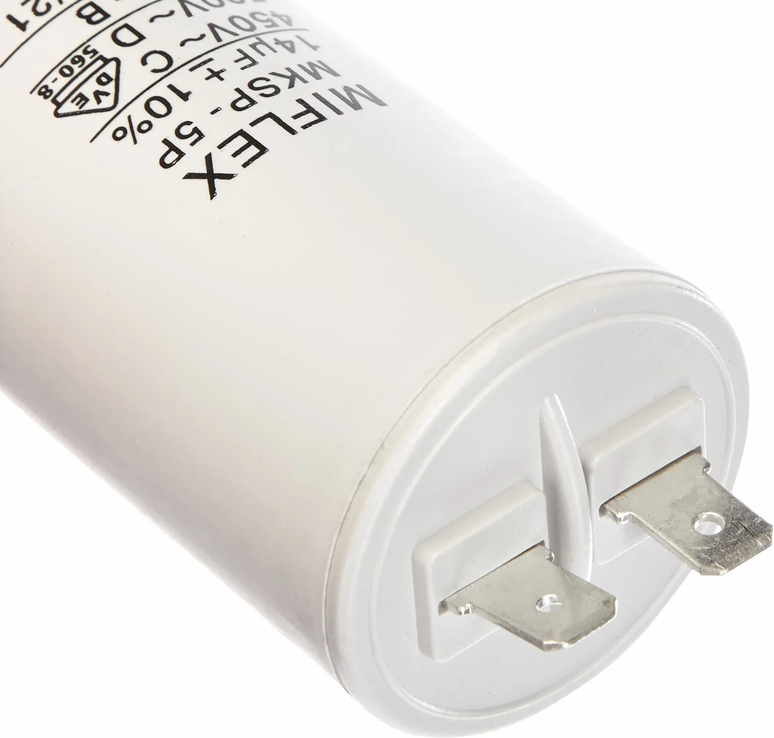 Kondensator rozruchowy silnik kondensator 14µF 450V 35x83mm wtyk M8; Miflex; 14uF