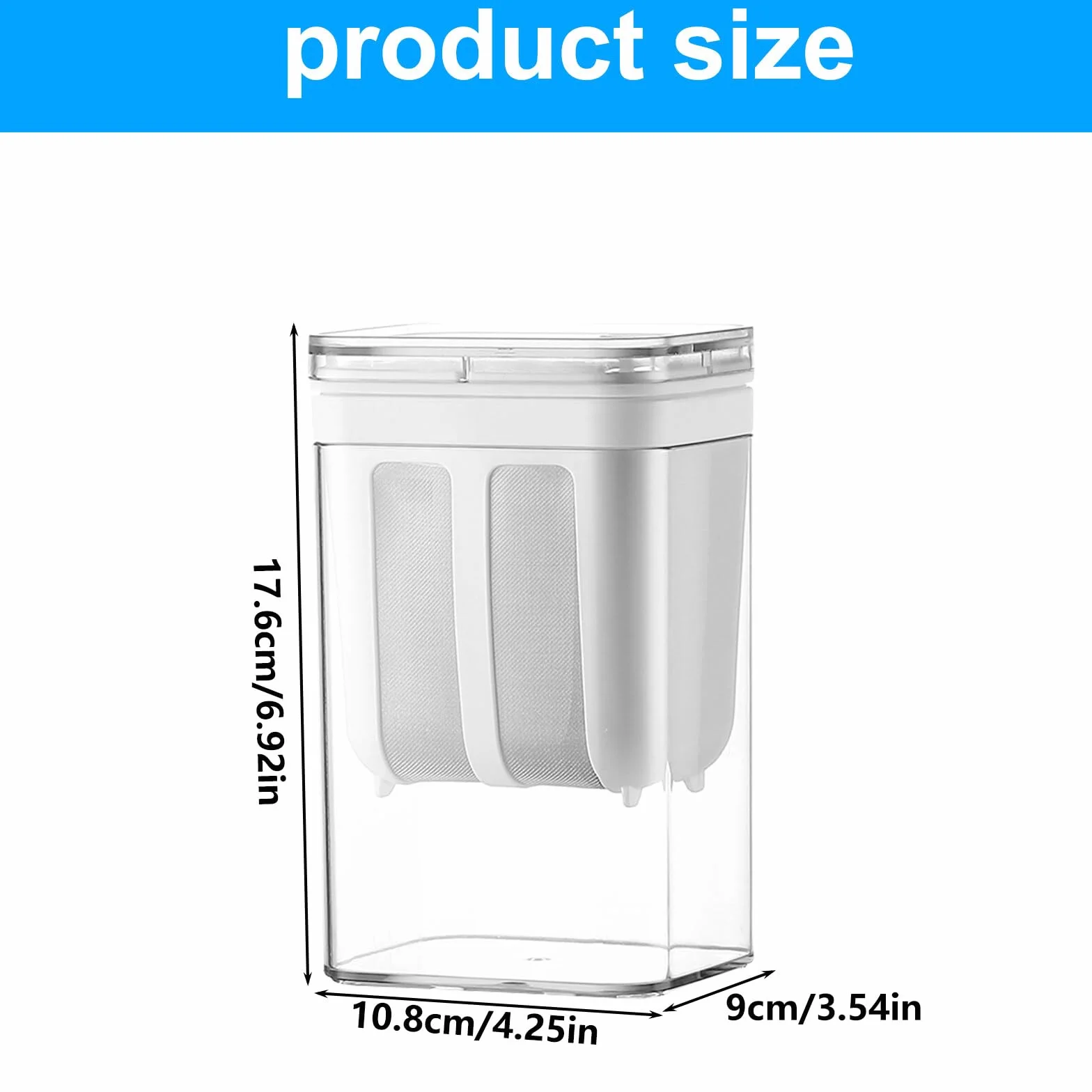 Greckie sitko do jogurtu, 1100 ml, greckie sitko do jogurtu, nadaje się do prania, separator serwatki z pokrywką, do wielokrotnego użytku, z sitkiem z siatki, do filtrowania soku, mleka, sitka,