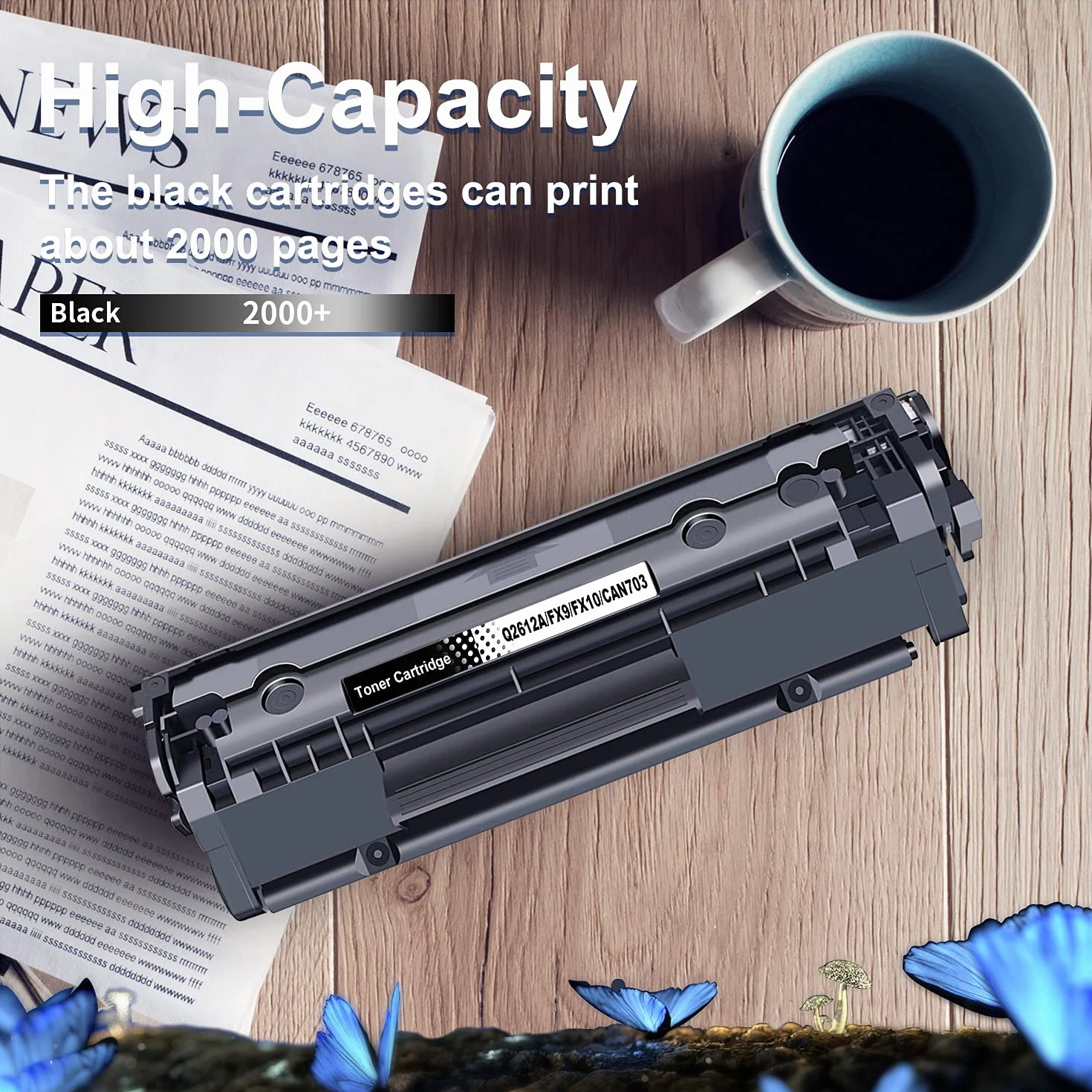 LOSMANN Toner kompatybilny z Q2612A 12A FX9 FX10 CAN703 do Canon I-Sensys LBP-2900 LBP-2900b LBP-2900i LBP-3000 Lasershot LBP-2900 LBP-3000 HP Laserjet 3015 3015AI. O 3020 3030AIO M1005MFP 1x Toner