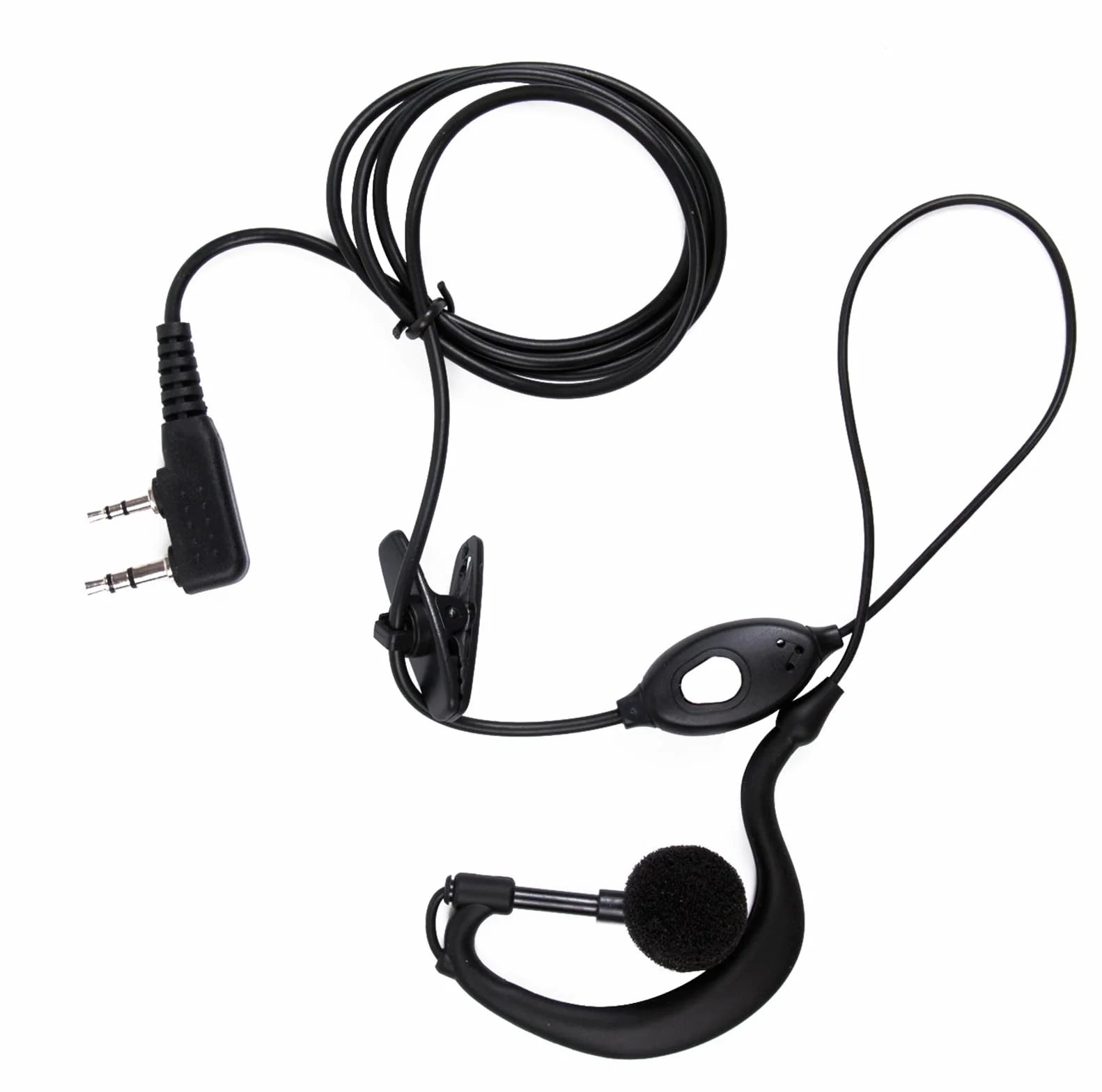 Mengshen Baofeng zestaw słuchawkowy z mikrofonem do BF-888S / BF-777S / BF-666S / UV-5R / 5RA / 5RE dwukierunkowy radiowy zestaw słuchawkowy Walkie Talkie (2 szt.), EJ01 2 szt