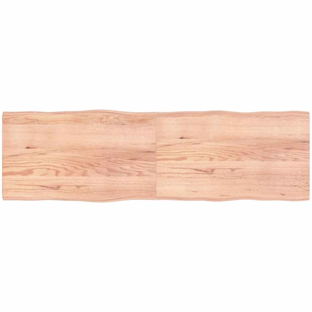 vidaXL Blat drewniany jasnobrązowy 200x60x(2-4) cm naturalną krawędzią