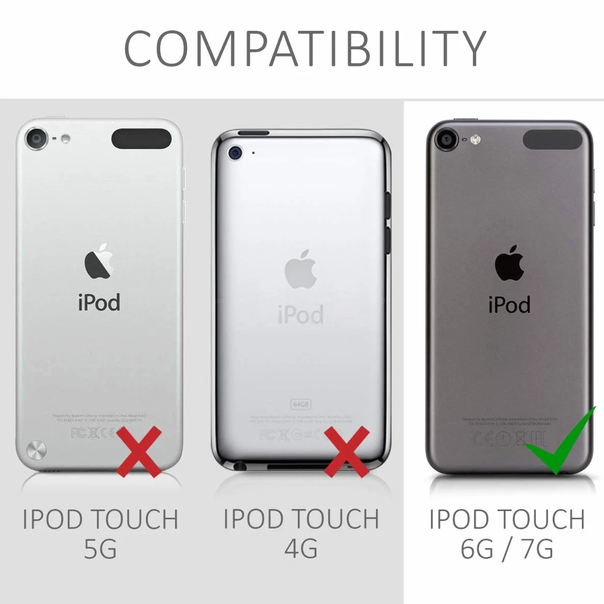 kwmobile Przezroczyste etui kompatybilne z Apple iPod Touch 6G / 7G (6. i 7. generacji) - tylna obudowa TPU - dwukolorowa ciemnoróżowa/niebieska/przezroczysta