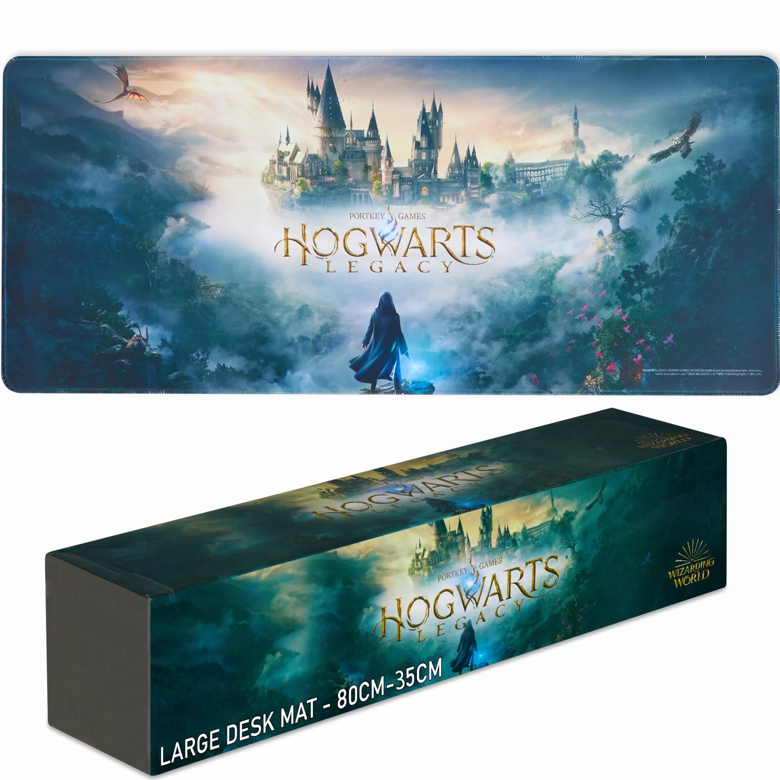 Harry Potter Hogwarts Legacy Gaming Mouse Pad Duża mata na biurko 80 x 35 cm Mata ochronna na biurko PC Laptop Klawiatura Akcesoria na biurko