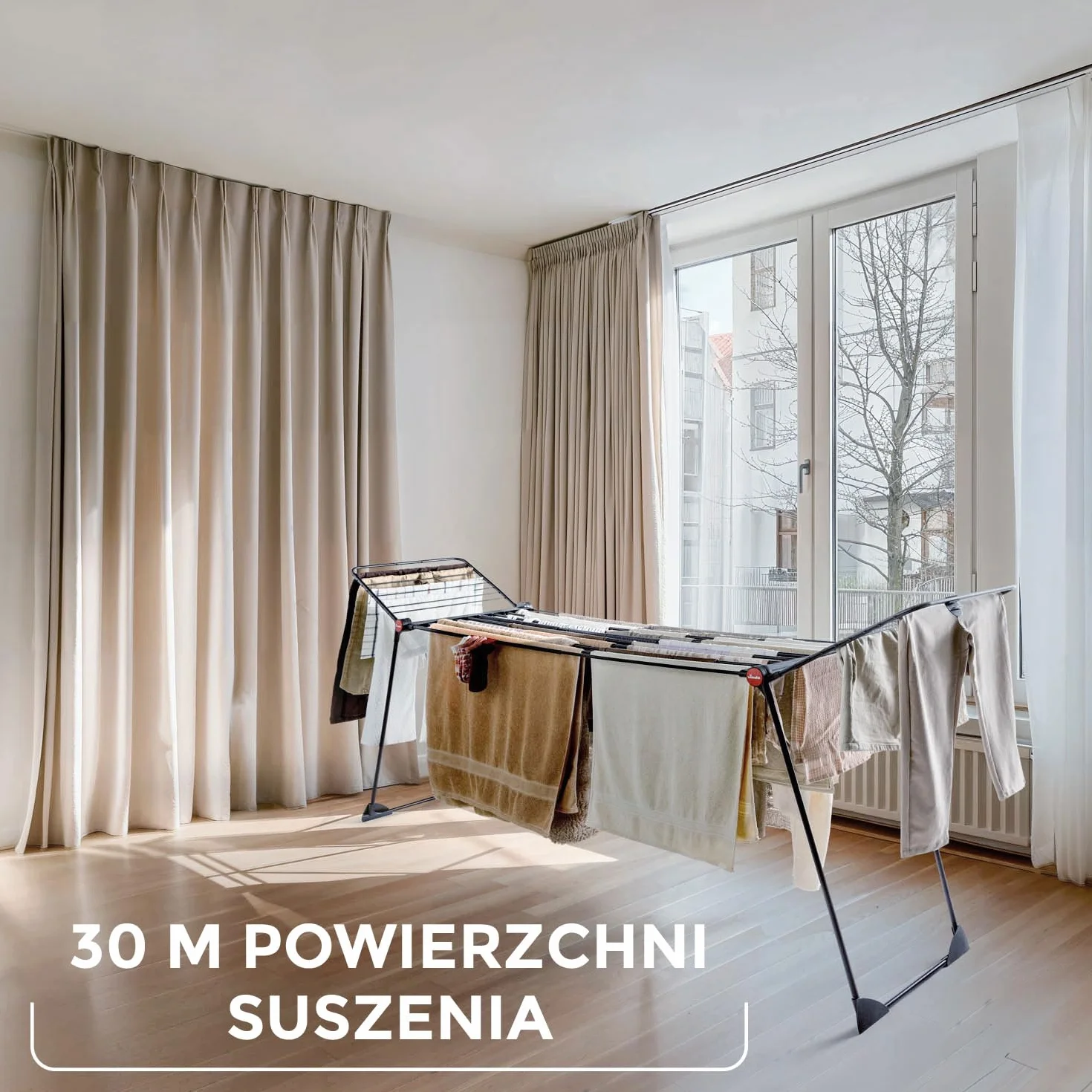 Vileda Infinity Flex Ultimate suszarka do prania 30m teleskopowa siatka wysuwana 2m