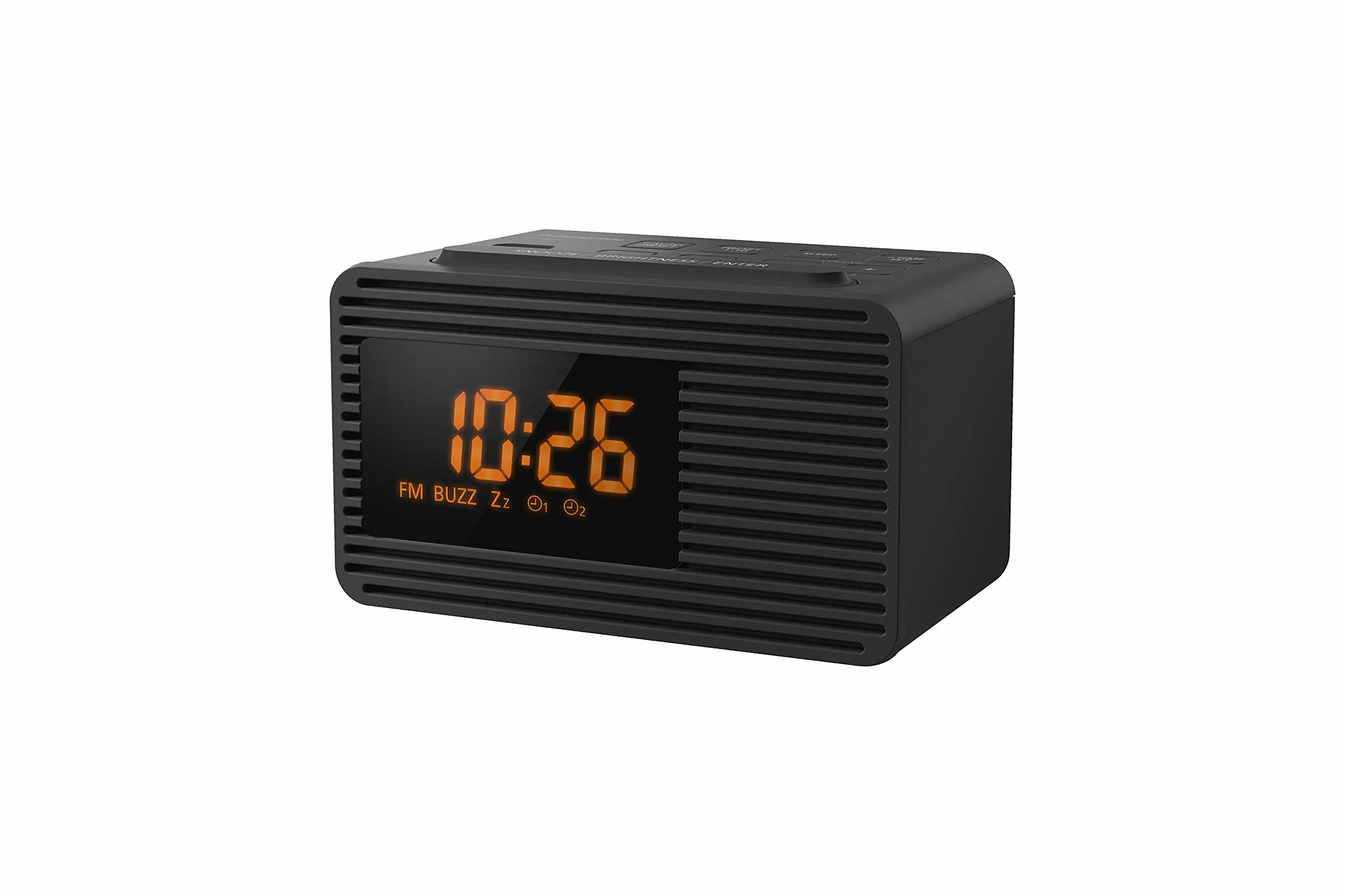 Panasonic RC-800 radio FM z budzikiem (możliwość zapisania 10 stacji, duży wyświetlacz, funkcje timera, pełnozakresowy głośnik o średnicy 5cm), czarne