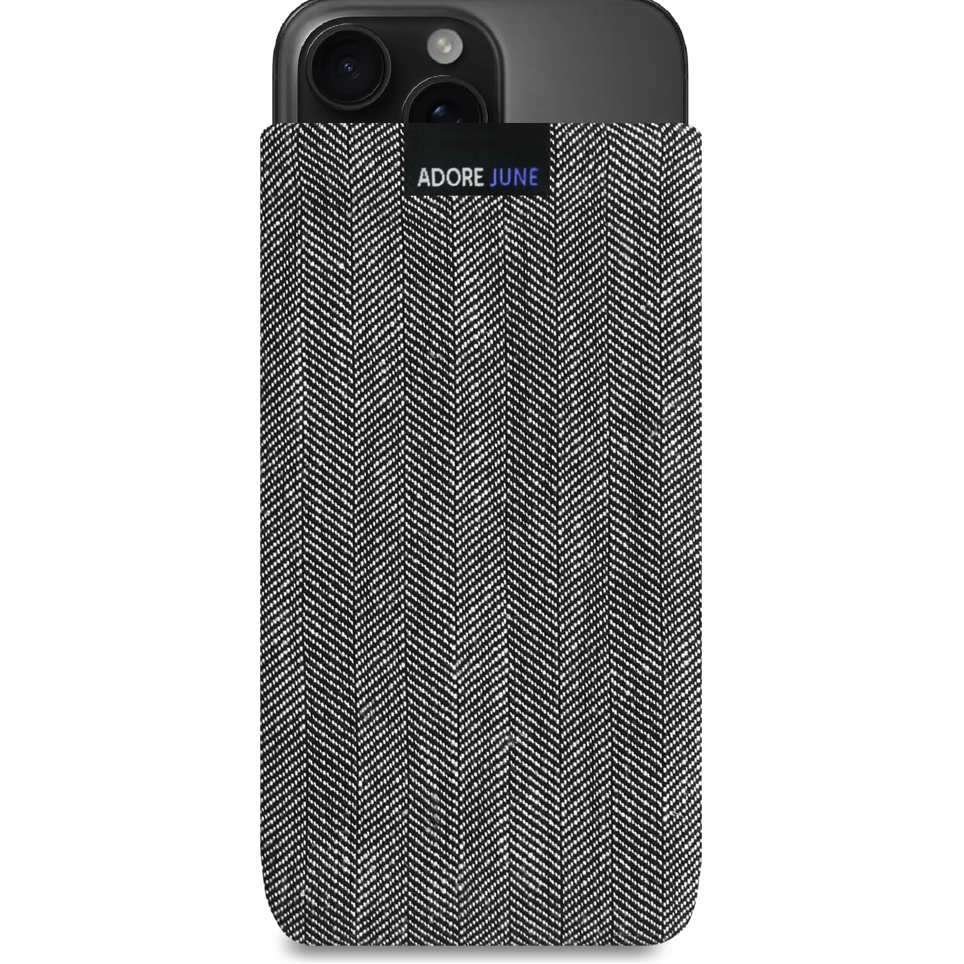 Adore June Etui biznesowe kompatybilne z iPhone 16 Pro Max 2024, etui na telefon komórkowy z charakterystycznego materiału w jodełkę - efekt czyszczenia wyświetlacza
