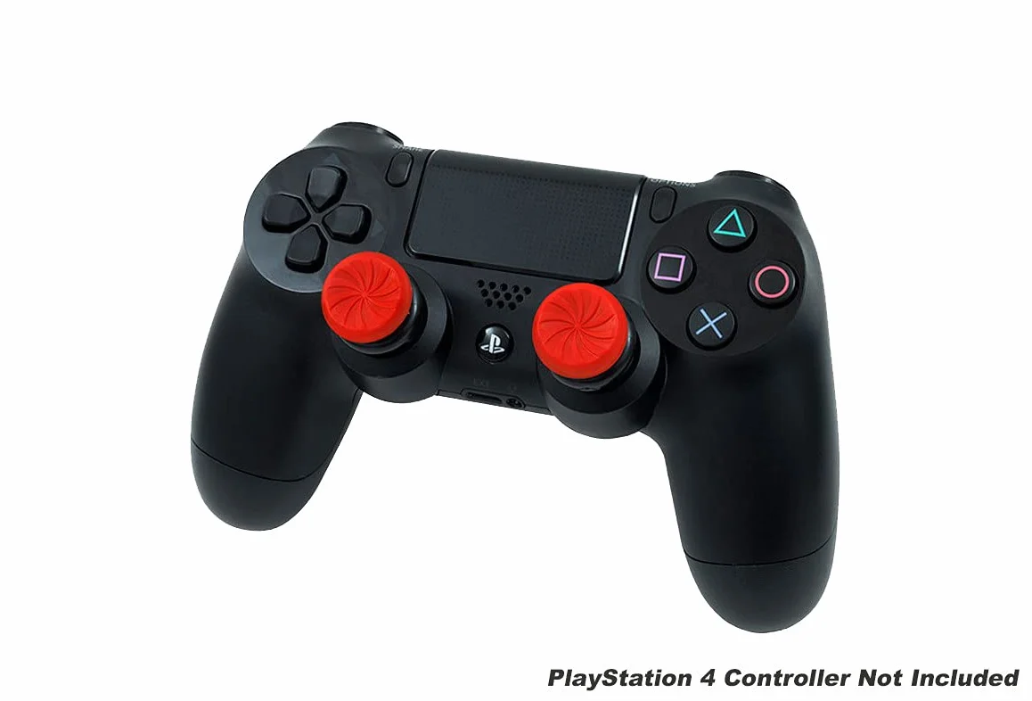 KontrolFreek FPS Freek Inferno do kontrolera Playstation 4 (PS4) i Playstation 5 (PS5), Performance Thumbsticks | 2 High Rise Concave, czerwone