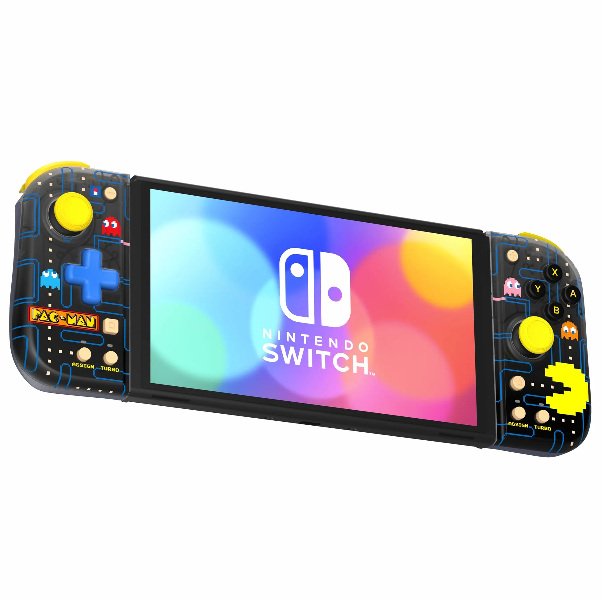 Hori Split Pad Compact (Pacman) Ergonomiczny kontroler Nintendo Switch OLED Oficjalna licencja
