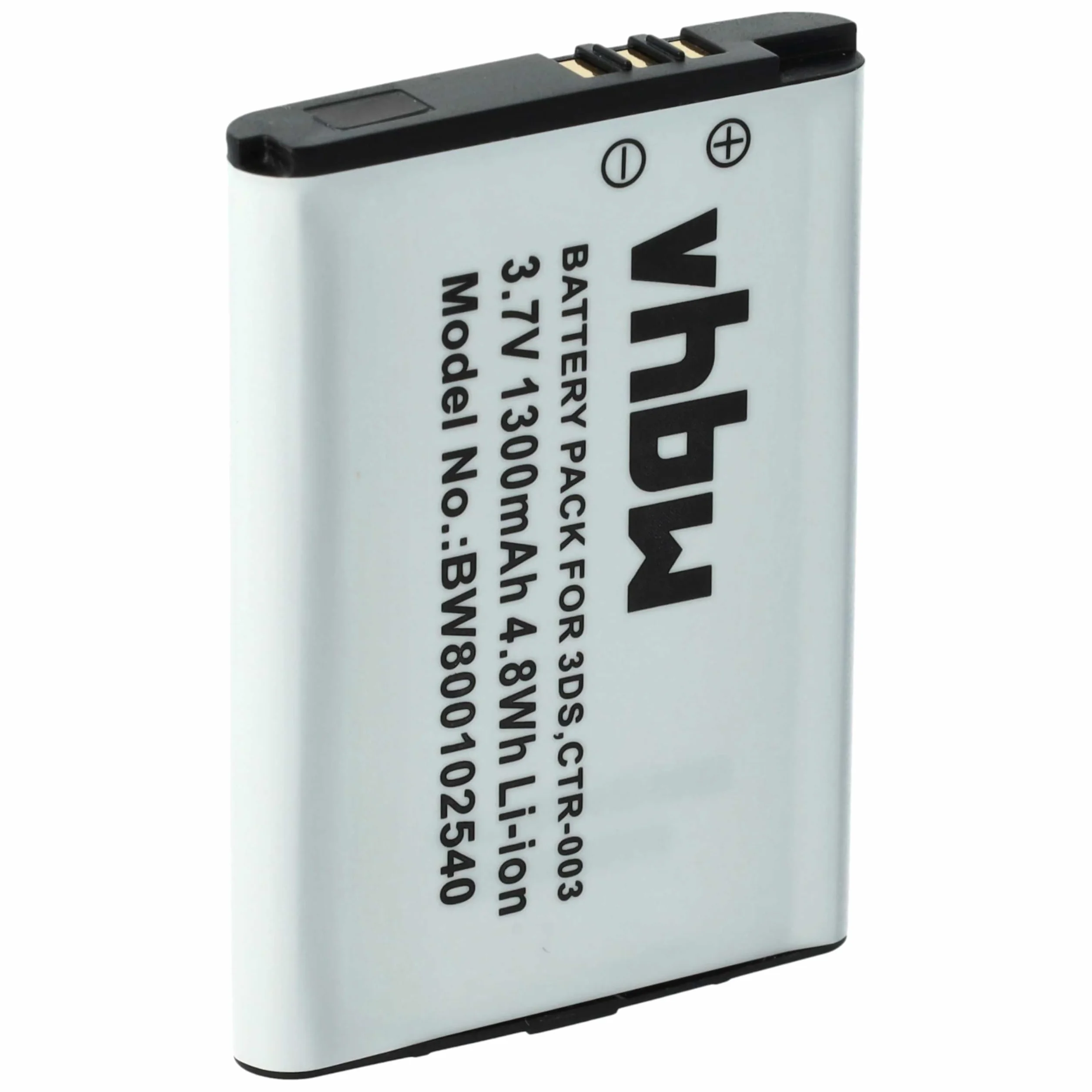 vhbw Akumulator kompatybilny z Nintendo 2DS, 3DS, New 2DS (XL), Wii U Pro i Switch Pro Controller - Zastępczy dla CTR-003 (Li-Ion, 1300mAh, 3,7V) Akumulator zewnętrzny