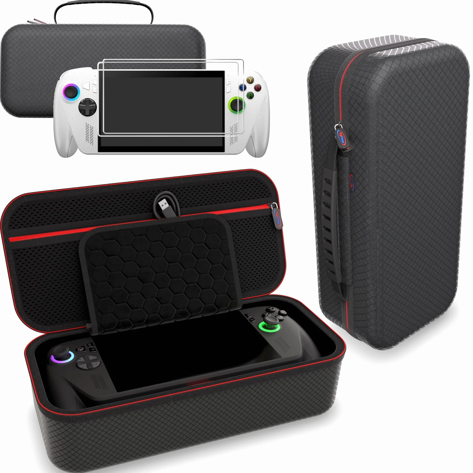 Digicharge Futerał do przenoszenia Rog Xbox Ally/Ally X i akcesoria, twardy pokrowiec, przenośny, ochronny pokrowiec podróżny na (2025) X Box do przechowywania akcesoriów do konsoli podręcznej