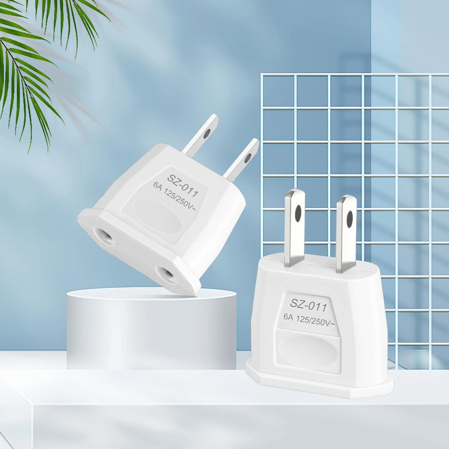4 adapterów podróżnych, adapter UE na USA, wtyczka podróżna dla USA, Chiny, Kolumbia, Japonia, Kanada, Meksyk