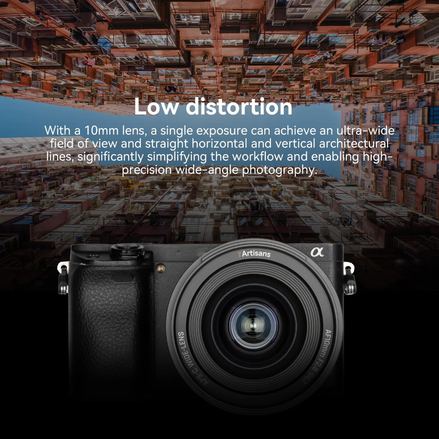 7Artisans AF 10 mm F2.8 ultraszerokokątny obiektyw autofokusowy do aparatów E Mount APS-C, przysłona F2.8, metalowa obudowa, kompaktowa konstrukcja 232 g, ulepszenie oprogramowania sprzętowego USB-C