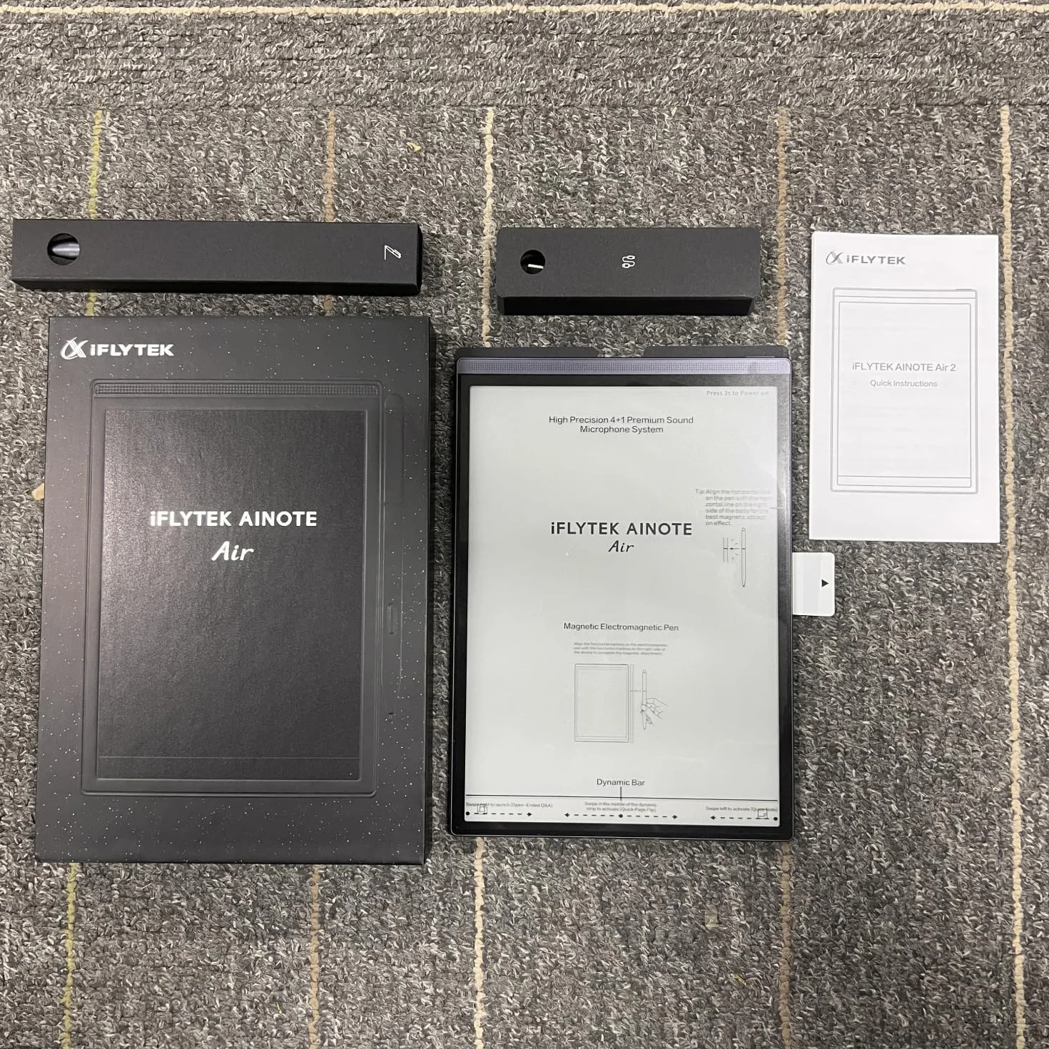 iflytek AINOTE Air 2 8,2 elektroniczny tablet do notatek i cyfrowy papier z rysikiem, nagrywanie AI, wielojęzyczny transkrypcja, czytanie i zarządzanie zadaniami – szary