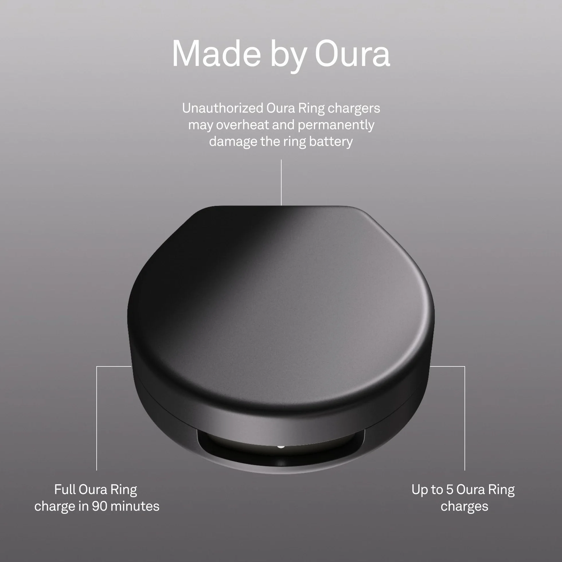 Oura Ring 4 etui ładujące - rozmiar 8 - do 5 ładunków Oura Ring