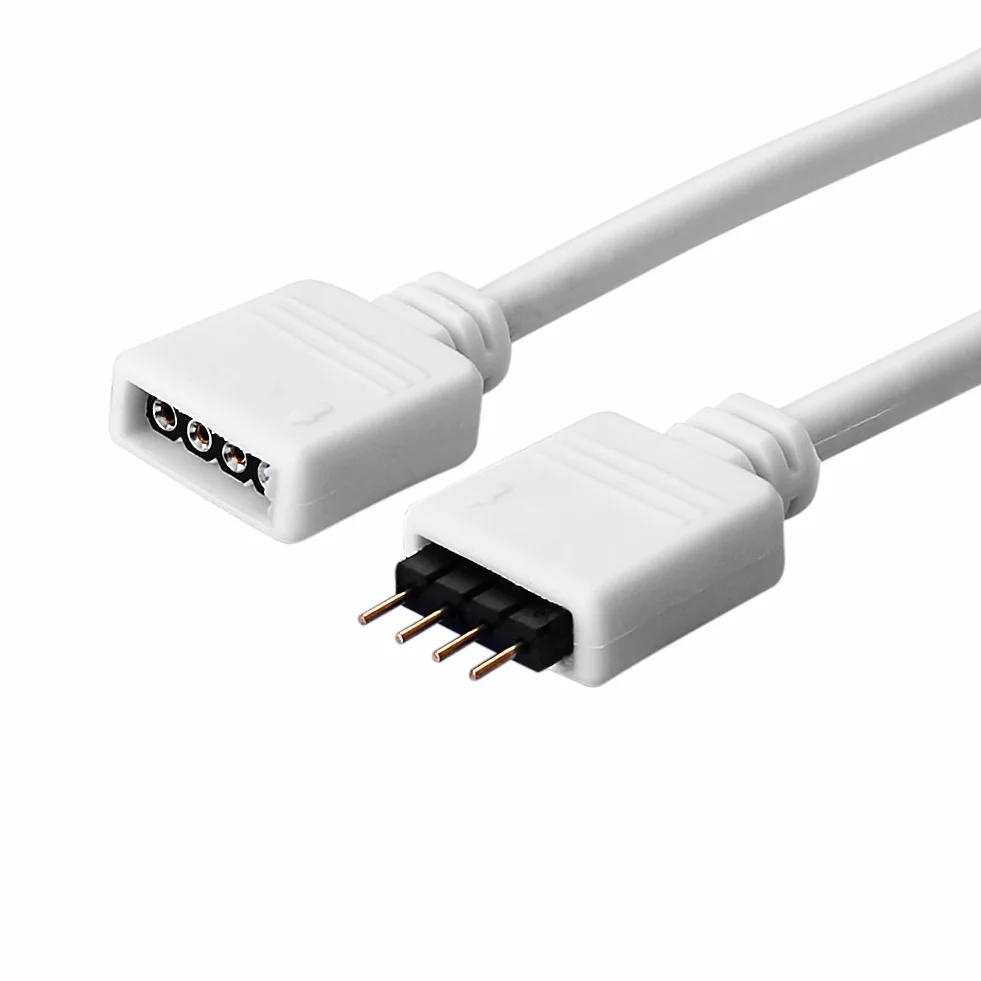 Sienoc 2,5 m 250 cm przedłużacz kabel do LED RGB-Strip 4-pinowy, łącznik, odpowiedni do taśm LED RGB