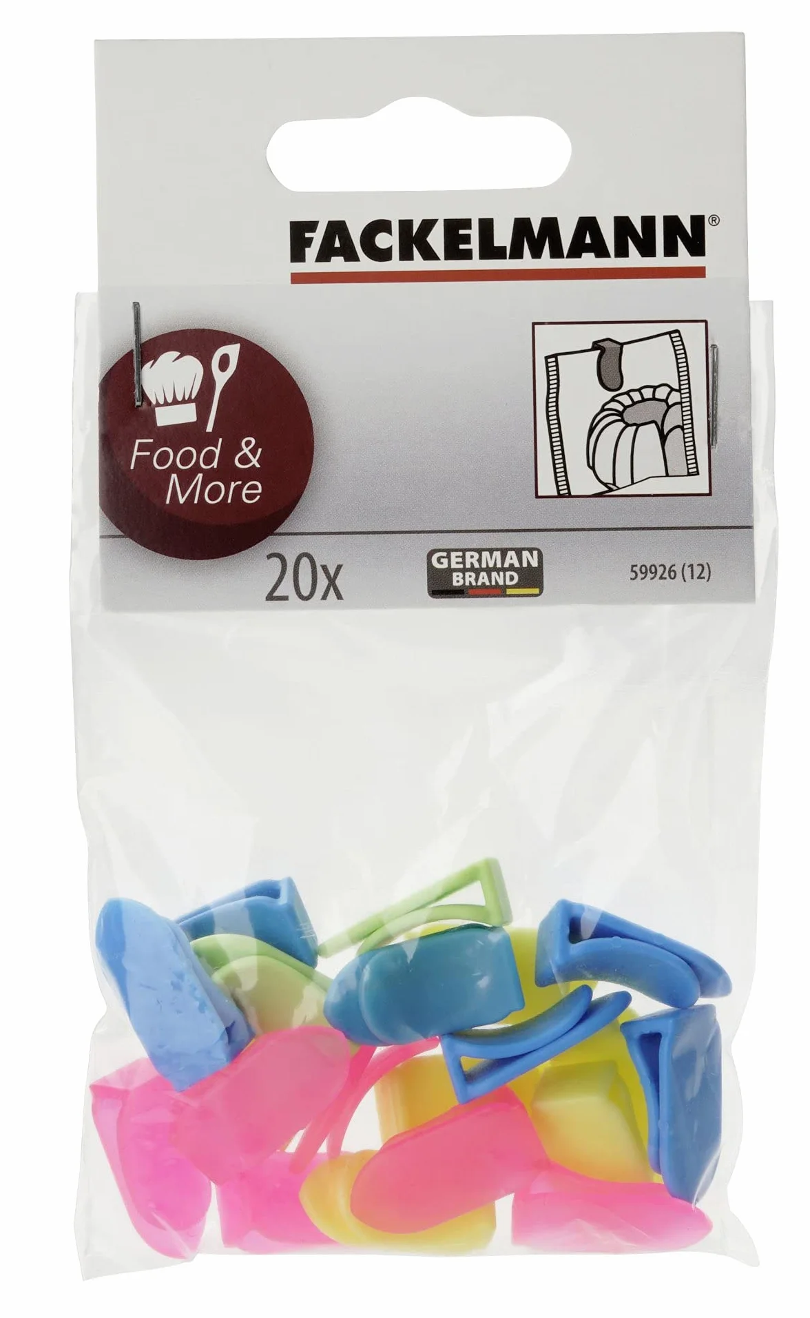 Fackelmann 59926 mini klipsy do torebki, tworzywo sztuczne