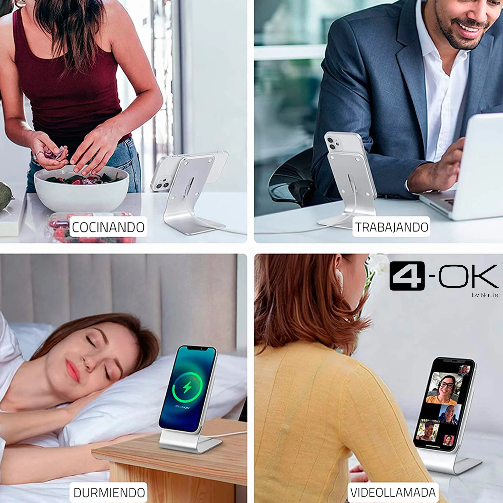 4-Ok Aluminiowy uchwyt kompatybilny z akcesoriami Magsafe i iPhone 12 Series