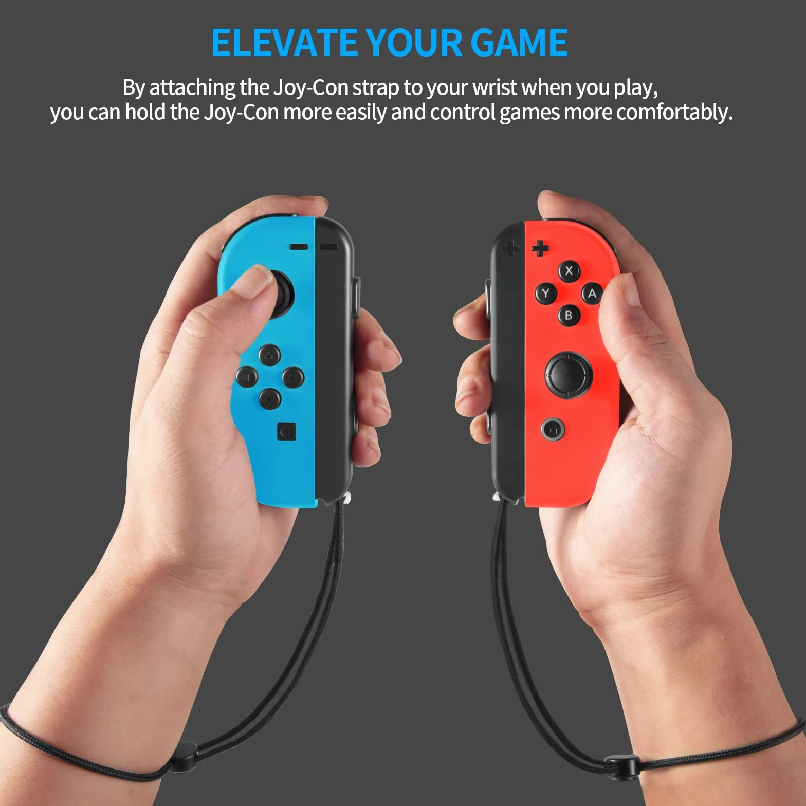 Pasek na nadgarstek do Switch Joycon – 2-pak smyczy części zamienne akcesoria do kontrolera Joy Con Joy-Con