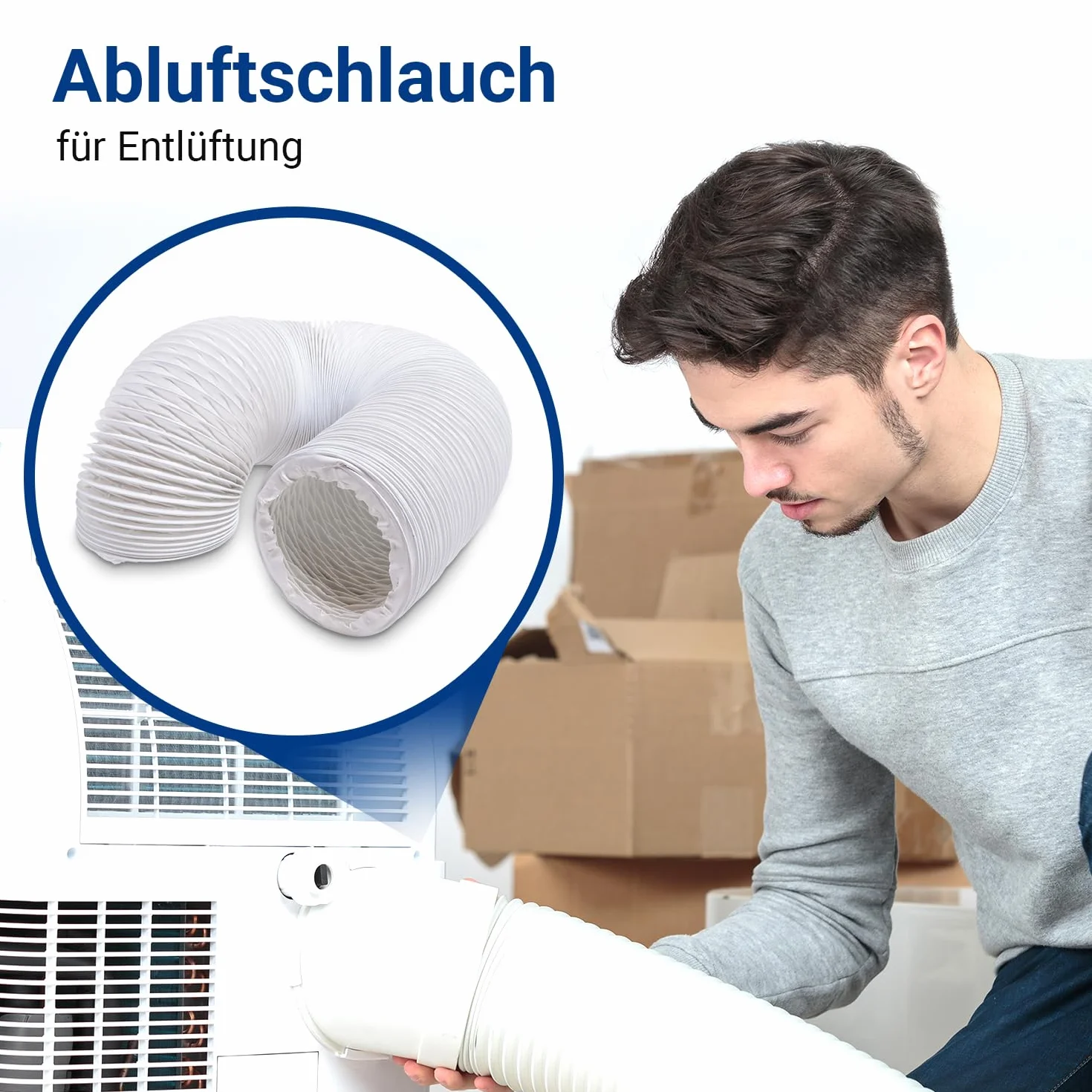 Wąż wylotowy powietrza 100 mm/5 m PVC elastyczny wąż do klimatyzatora okap suszarki do bielizny