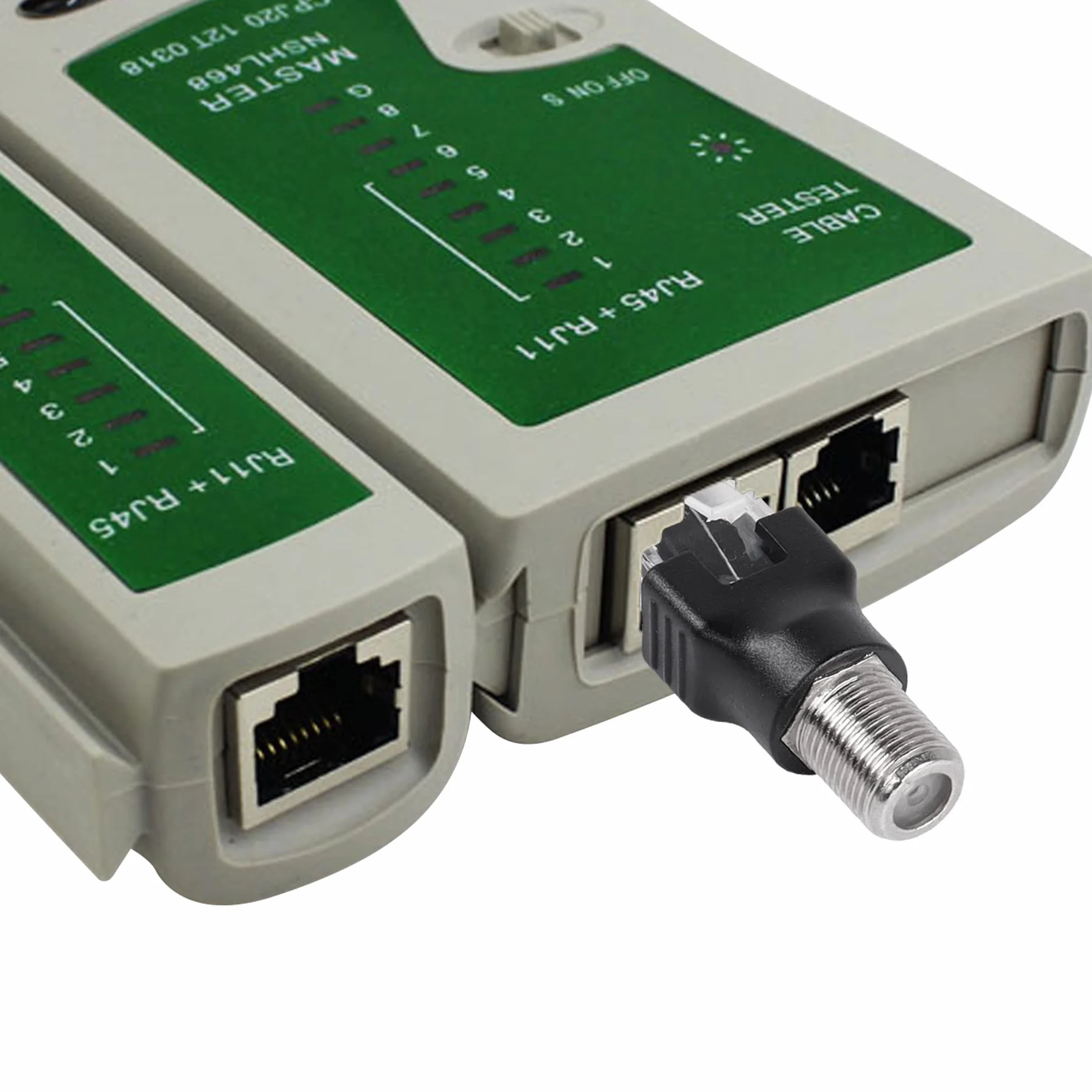 CERRXIAN 4 szt. Konwerter koncentryczny RF na RJ45 RF żeński na RJ45 męski Adapter koncentryczny do testera linii