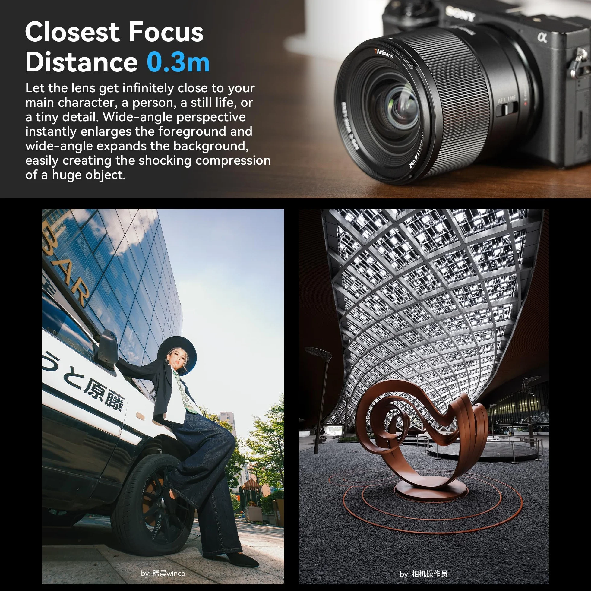 7artisans AutoFocus 10 mm F2.8 APS-C Szerokokątny obiektyw F2.8 Duża przysłona Obsługuje automatyczne/ręczne rozpoznawanie twarzy/oczu, kompatybilny z aparatem Fujifilm FX Fuji X-H/T/T30/S/E/A Series