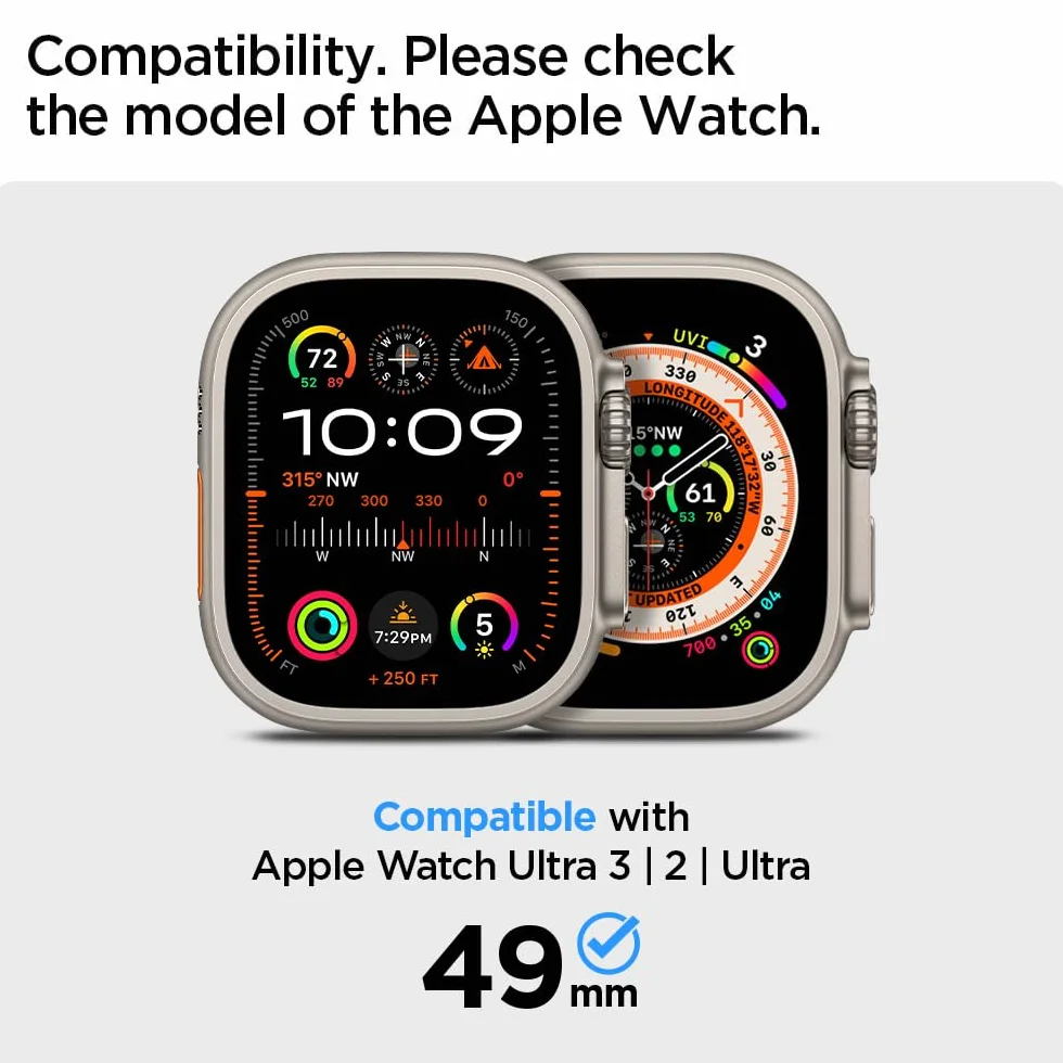 Spigen Rugged Armor Pro zaprojektowane dla Apple Watch Ultra 49 mm etui z paskiem - czarne