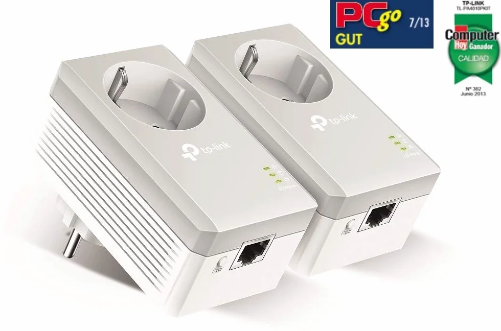TP-Link TL-PA4010P KIT | Zestaw powerline AV600 z gniazdkiem sieciowym | 1× port Ethernet | Plug & Play | Prędkość do 600 Mb/s