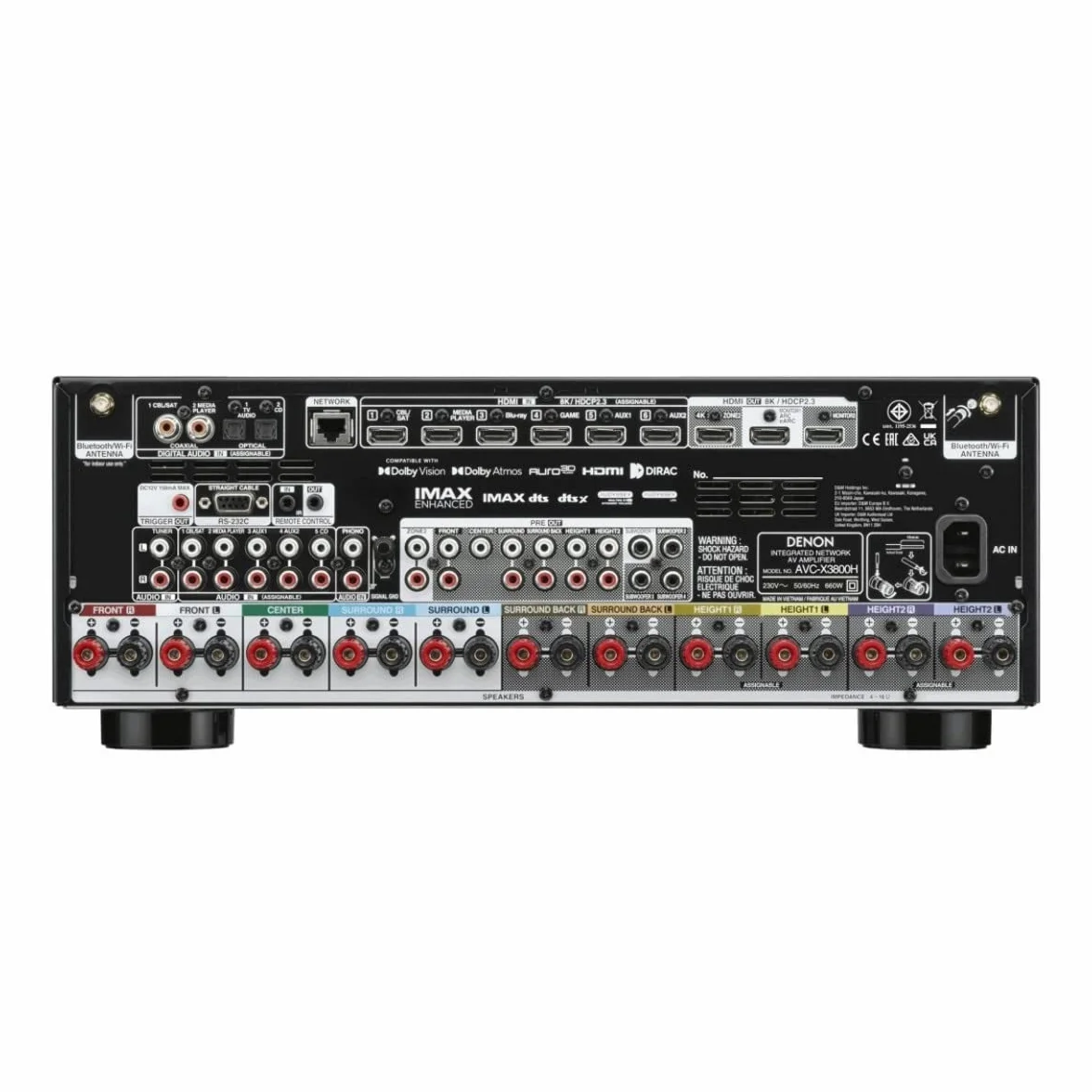 Denon AVC-X3800H Odbiornik Av, Czarny, 180 W