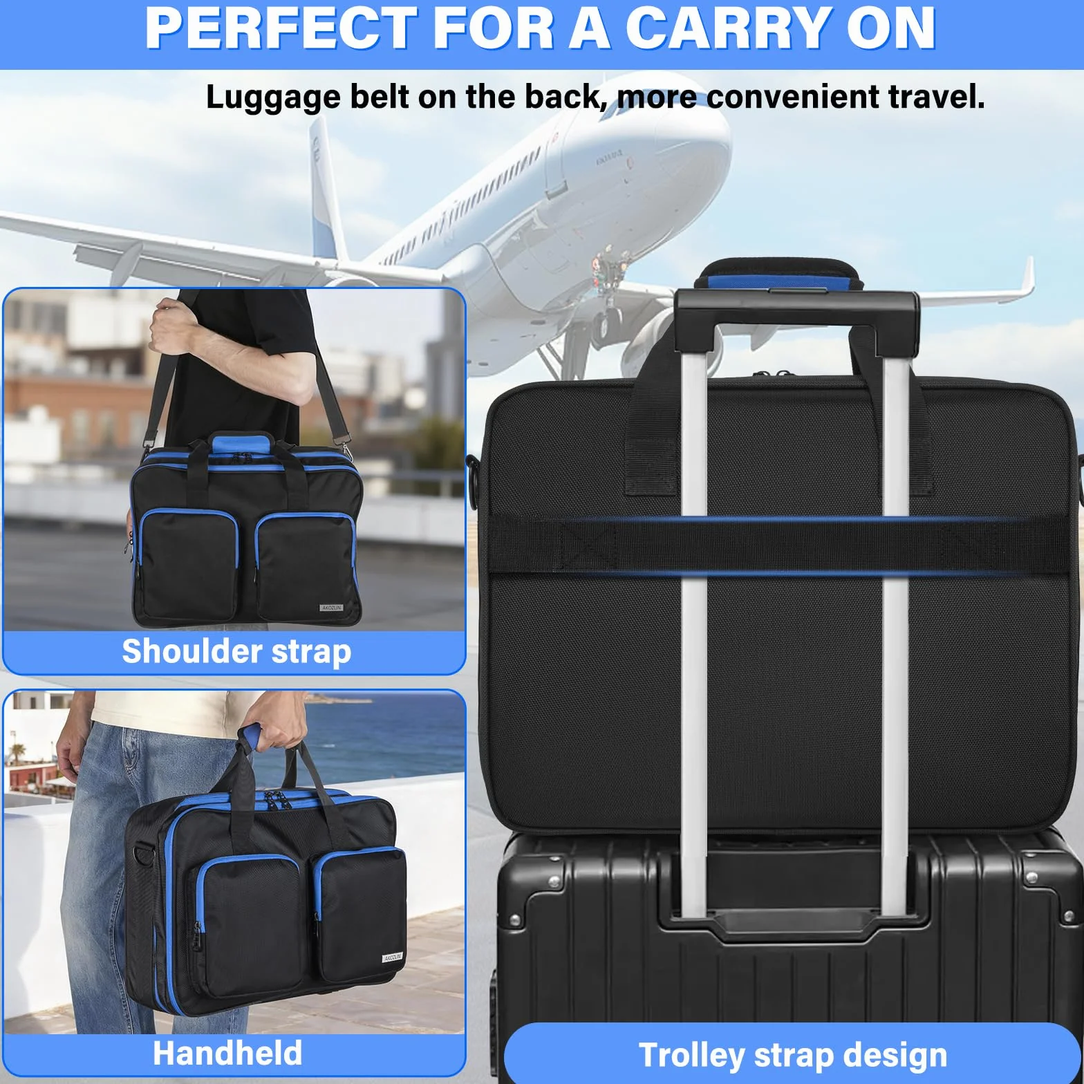 IPEB PS5 PS5 Pro PS4 Tasche, Ciemnoniebieski, Organizer kieszonkowy