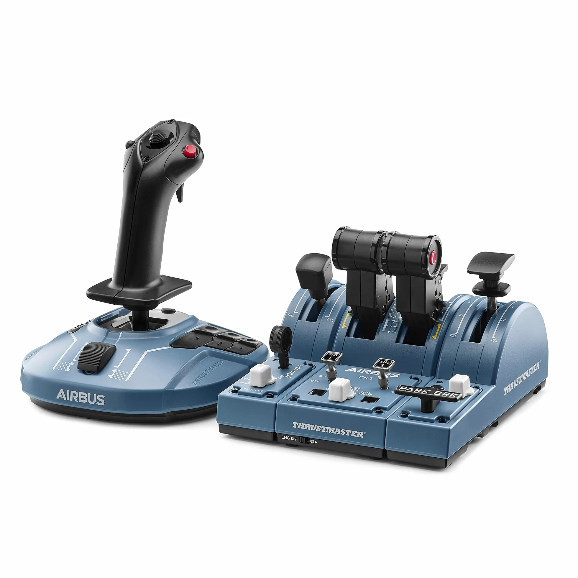 Thrustmaster Thrustmaster Tca Captain Pack Airbus Edition, Ergonomiczne Repliki Bocznego Drążka Sterowego I Pełnego Panelu Przepustnicy, Technologia Magnetyczna, Zgodność Z Komputerem PC (windows_10)