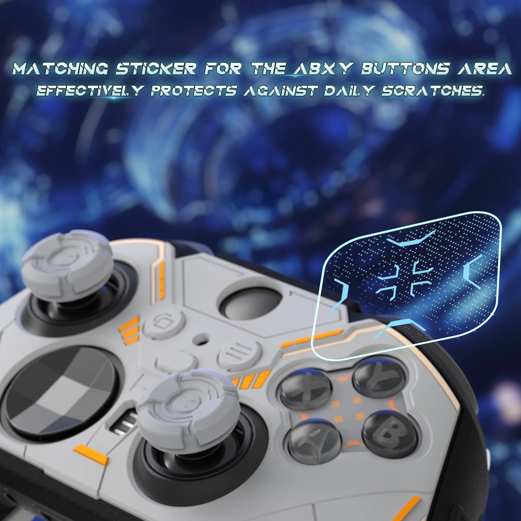 PlayVital Silikonowe Etui Ochronne do Xbox Elite Series 2 Core Szary Czarny Mecha Stellar