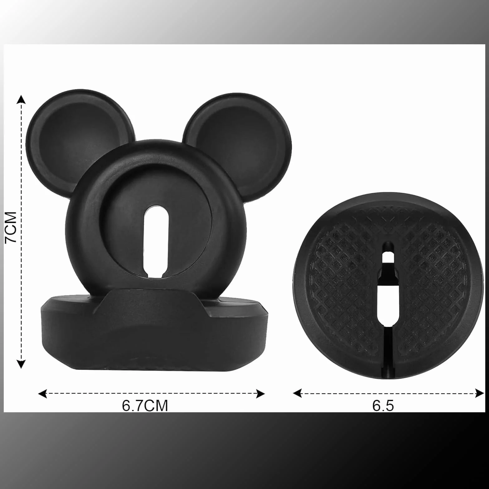 Silikonowy stojak na ładowarkę do Apple Watch, kompatybilny z Apple Watch Series Ultra2/Ultra/10/9/8/SE2/7/6/SE/5/4/3/2/1Cute iWatch Charging Dock, obsługuje stolik nocny (czarny)