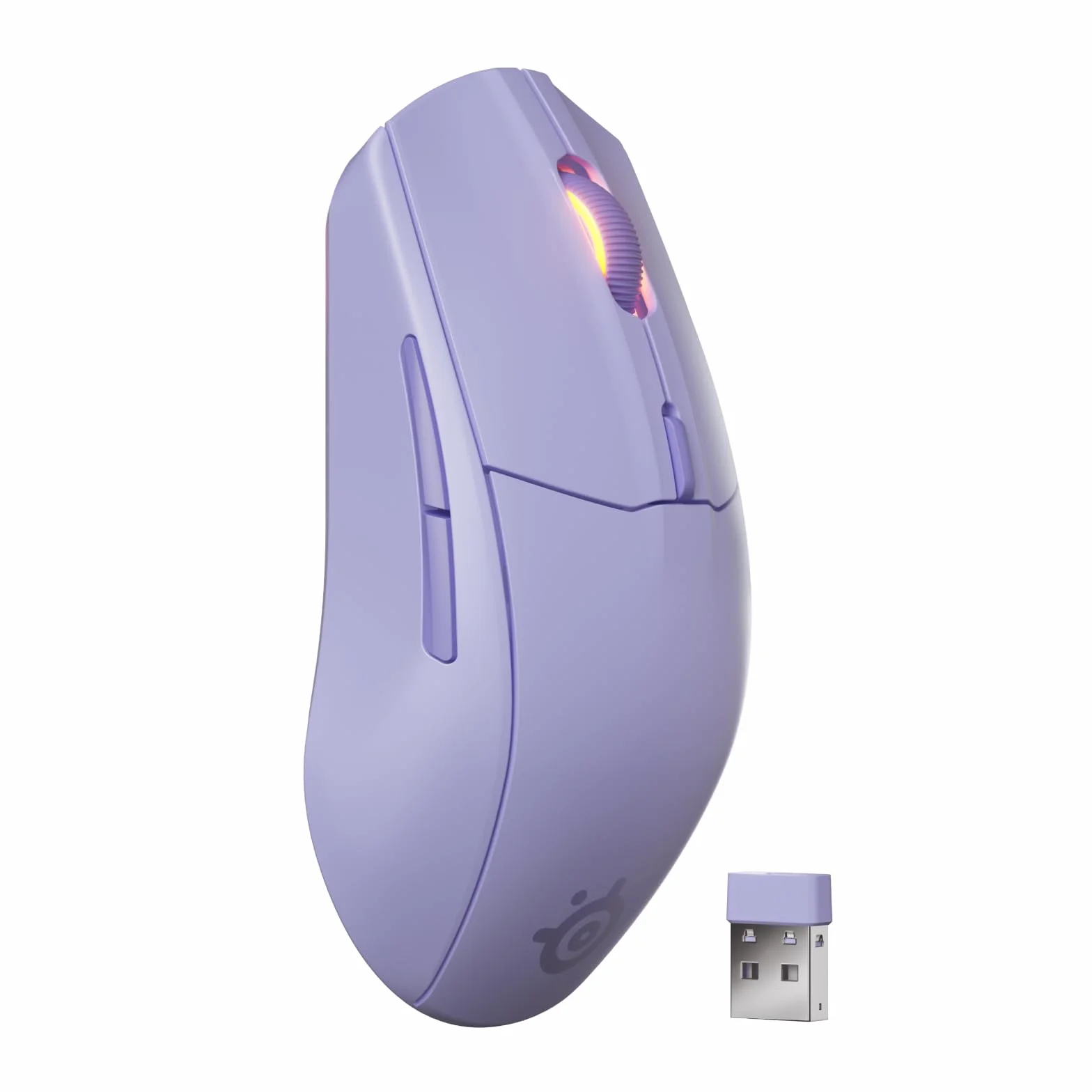 SteelSeries Rival 3 Wireless Gen 2 mysz do gier 2,4 GHz Bluetooth TrueMove Air 18000 DPI 60M kliknięć PTFE Lavendowy