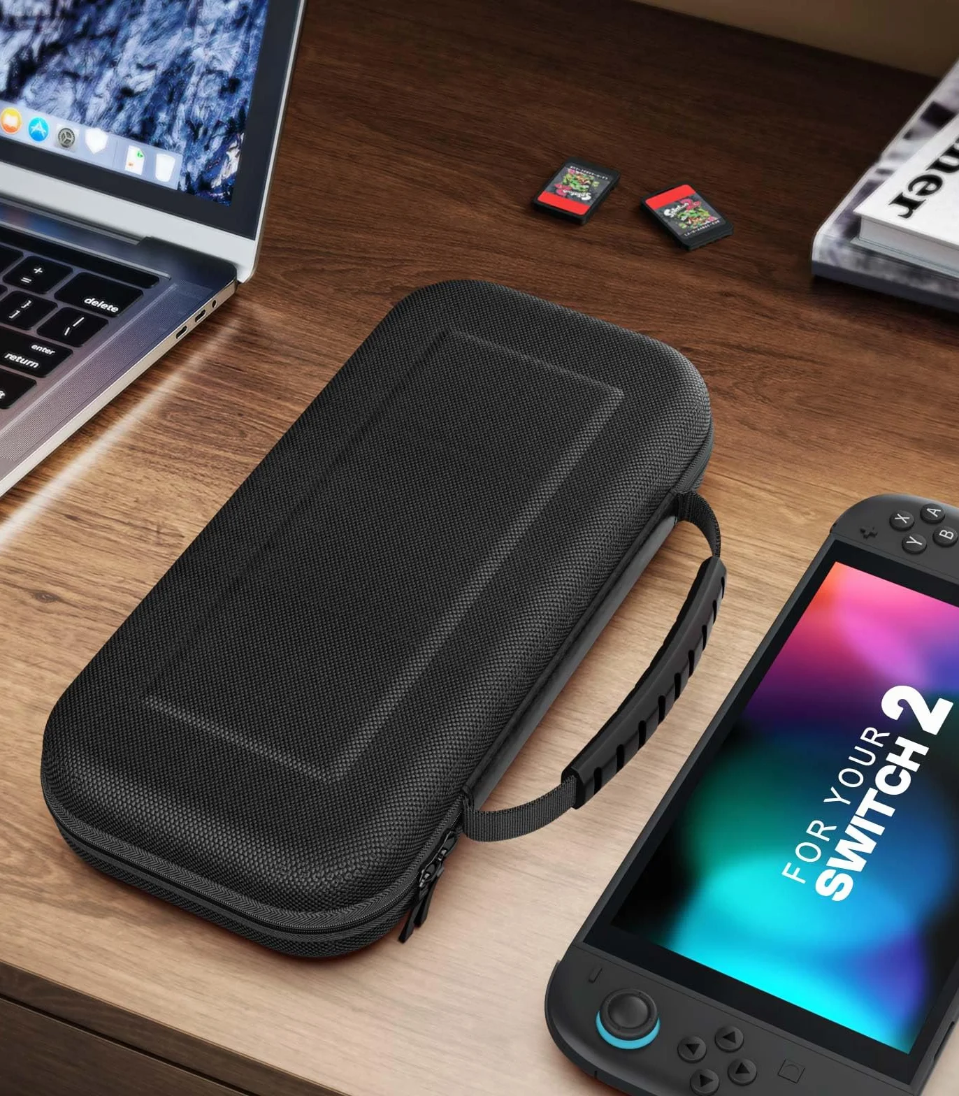 MoKo Pokrowiec na przełącznik do Nintendo Switch 2, twarda obudowa, torba podróżna, czarna