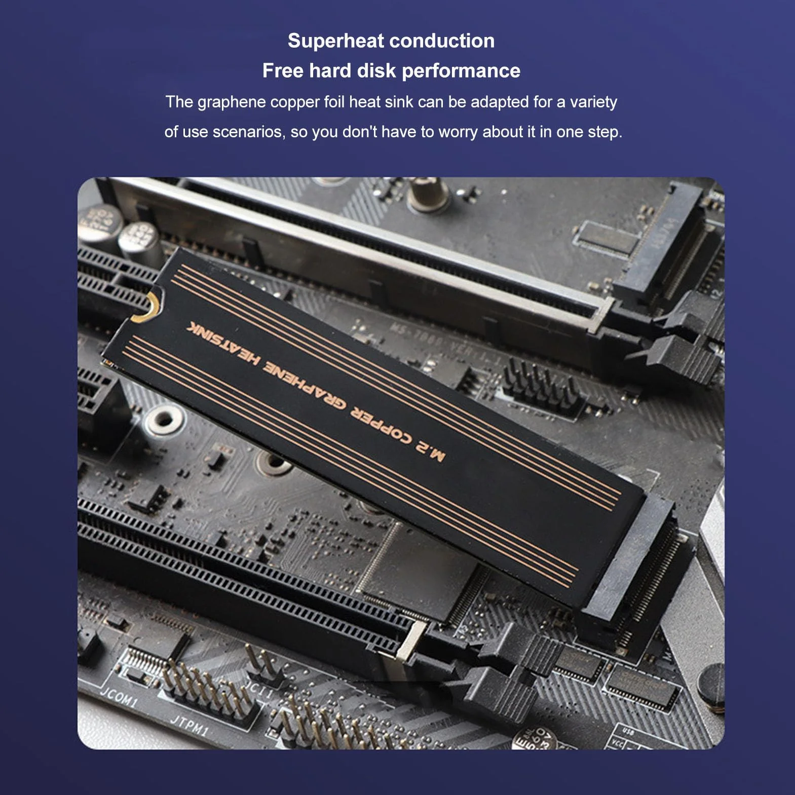 2 szt. Dwuwarstwowy Radiator M.2 2280 NVMe SSD Grafenowy Miedziany do Laptopa