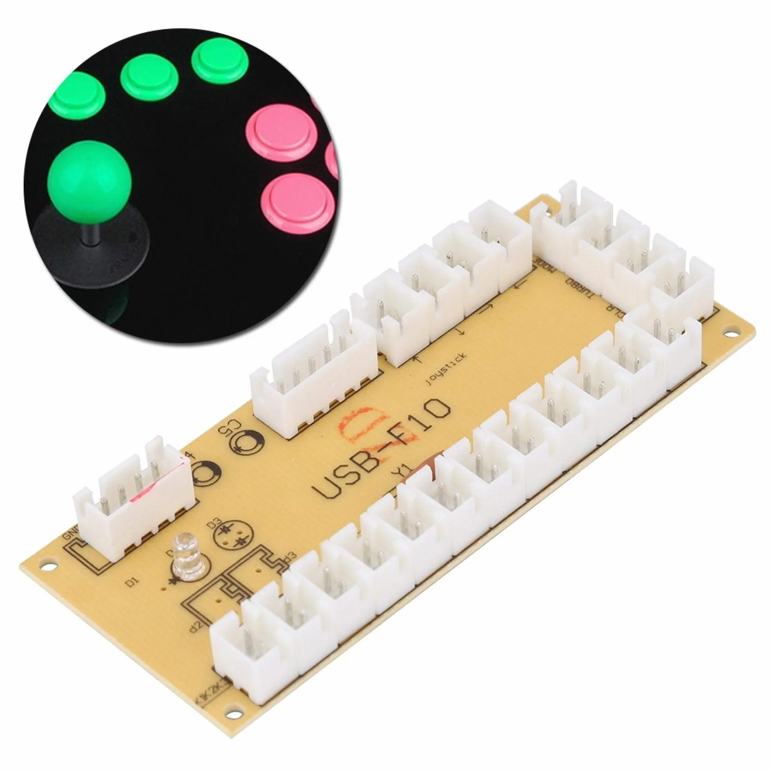 Arcade Enkoder USB, ogólny kontroler do gier PC Joystick płytka obwodowa, kontroler płyta sterująca do gier walki