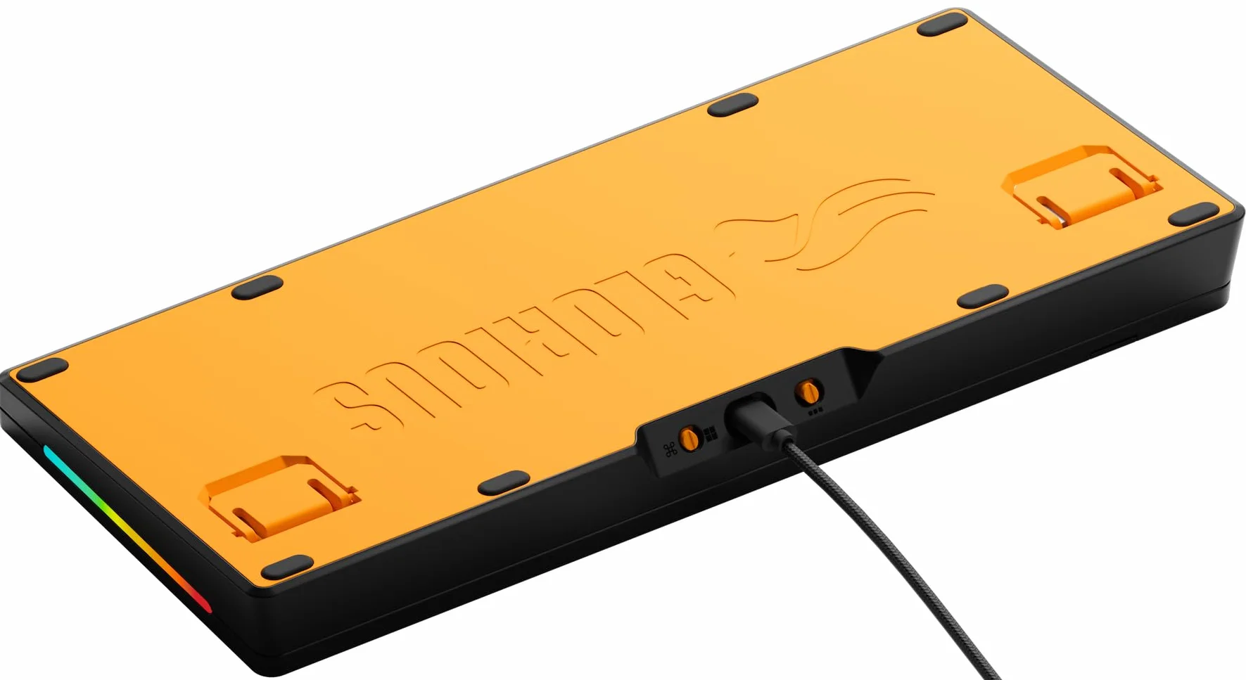 Glorious Gaming - GMMK 3 Barebones: klawiatura z gałką, 75% klawiatura mechaniczna, system uszczelek, przełączniki MX z 5 bolcami z hot swap, pianka dźwiękochłonna, aluminiowy czytnik, ISO - Czarna